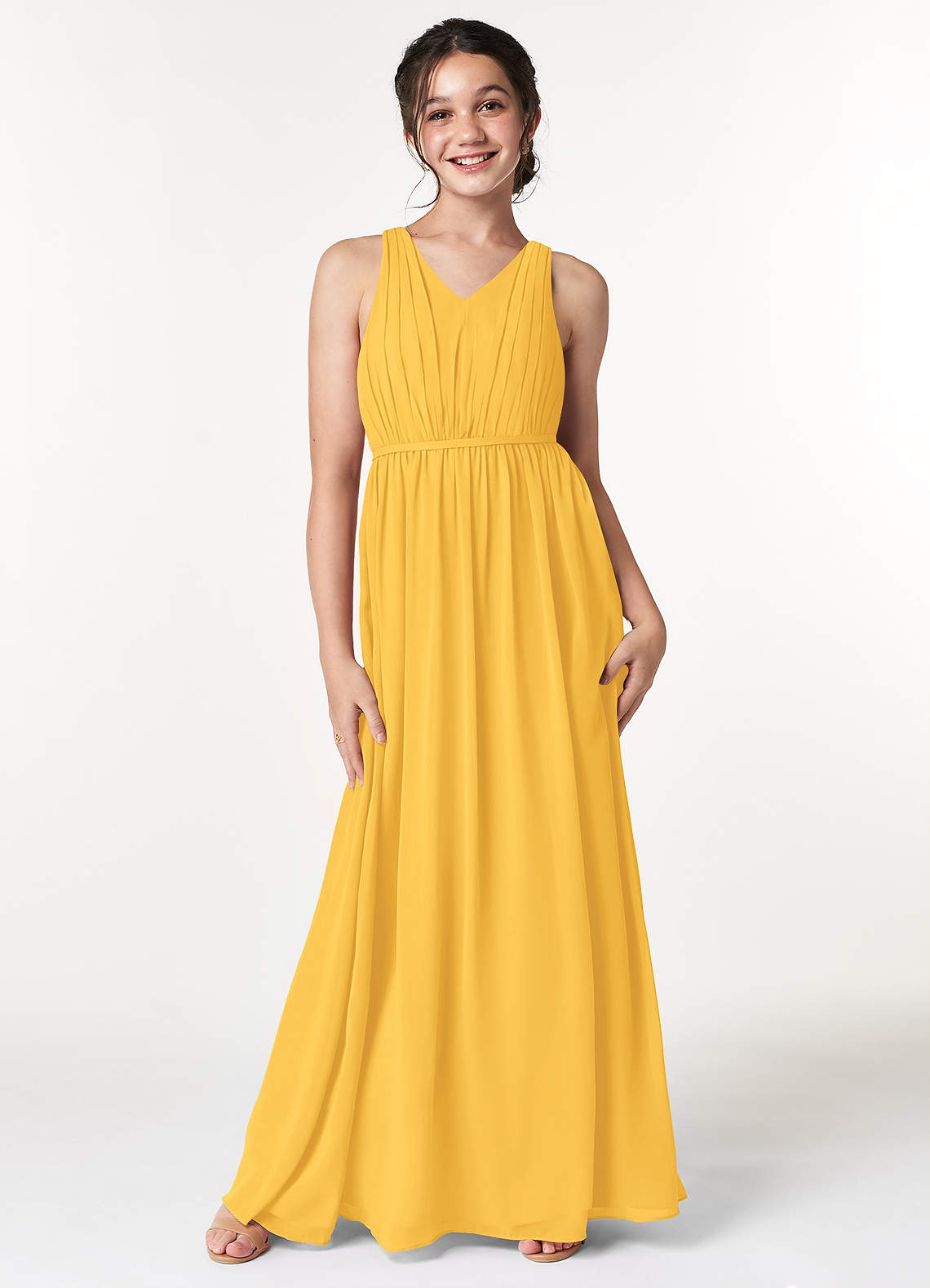 Junior bridesmaid dresses on sale yellow