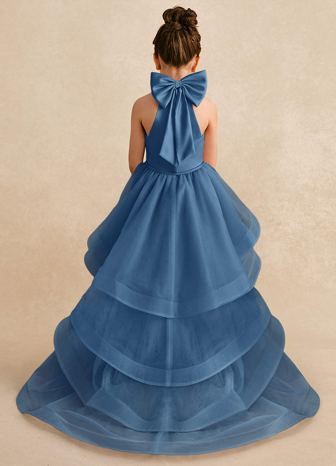 Azazie Bev Flower Girl Dresses Twilight A-Line Convertible Tulle Dress image1