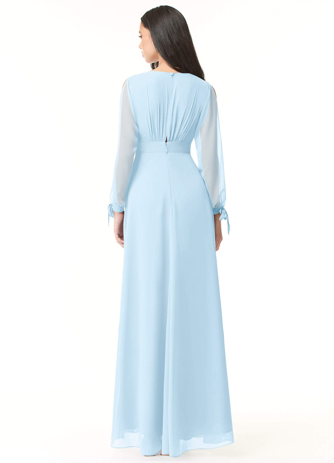long sleeve lace formal dress Luuvis Women White A-Line High Neck Long Sleeves Short Lace Homecoming Dress main image 1