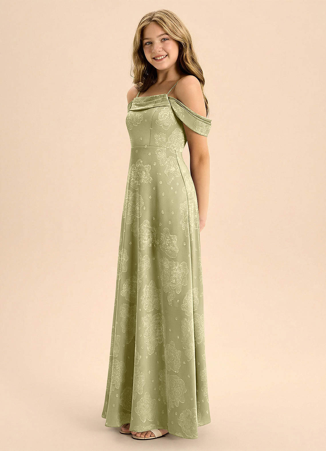 front Azazie Anselie Junior Formal Dress