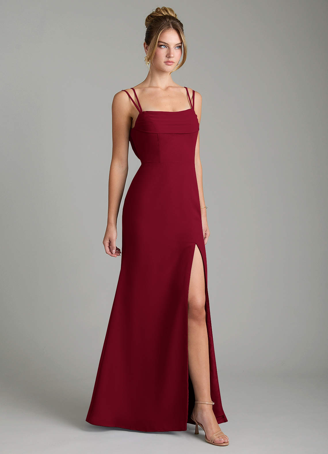 Azazie Egypt Burgundy Chiffon Bridesmaid Dresses