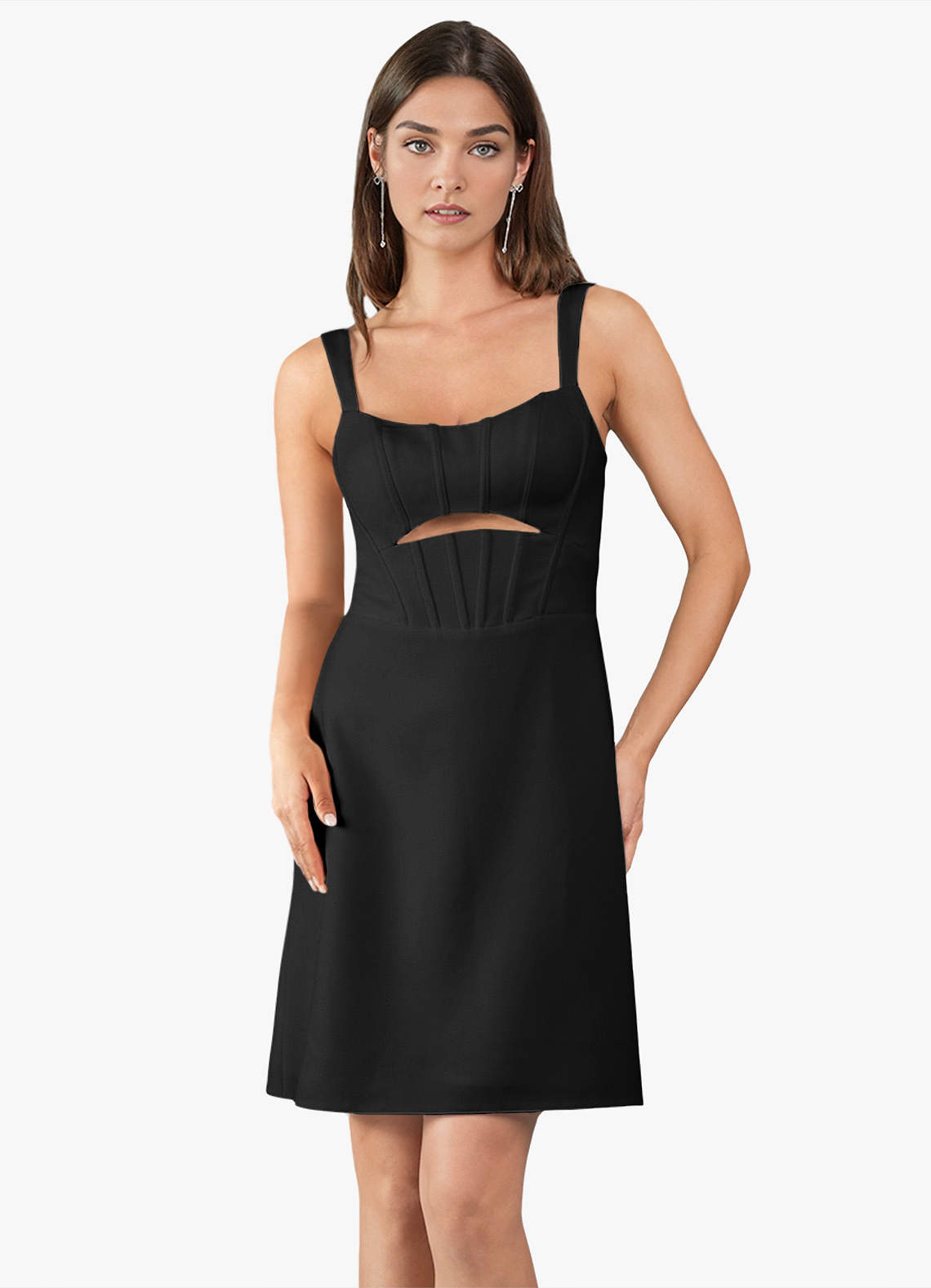 Impossible Cut Out Midi Dress - Black
