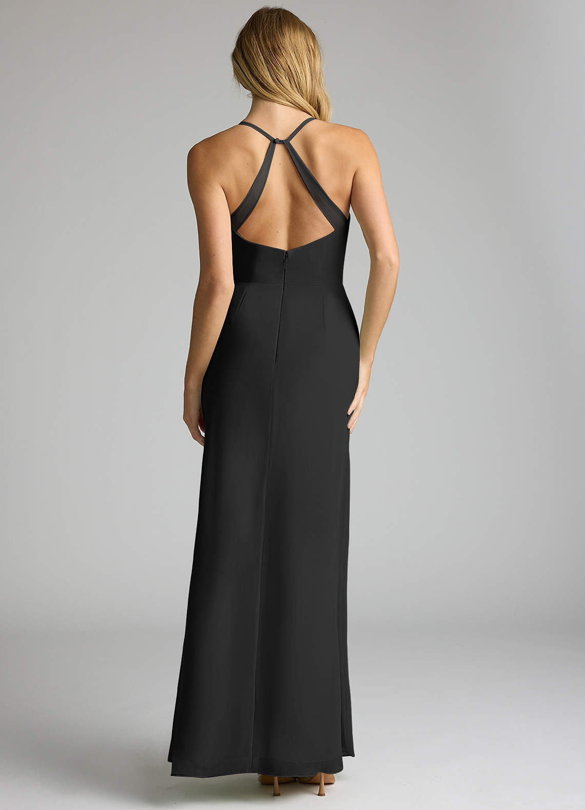 azazie black chiffon bridesmaid dress Azazie Rue