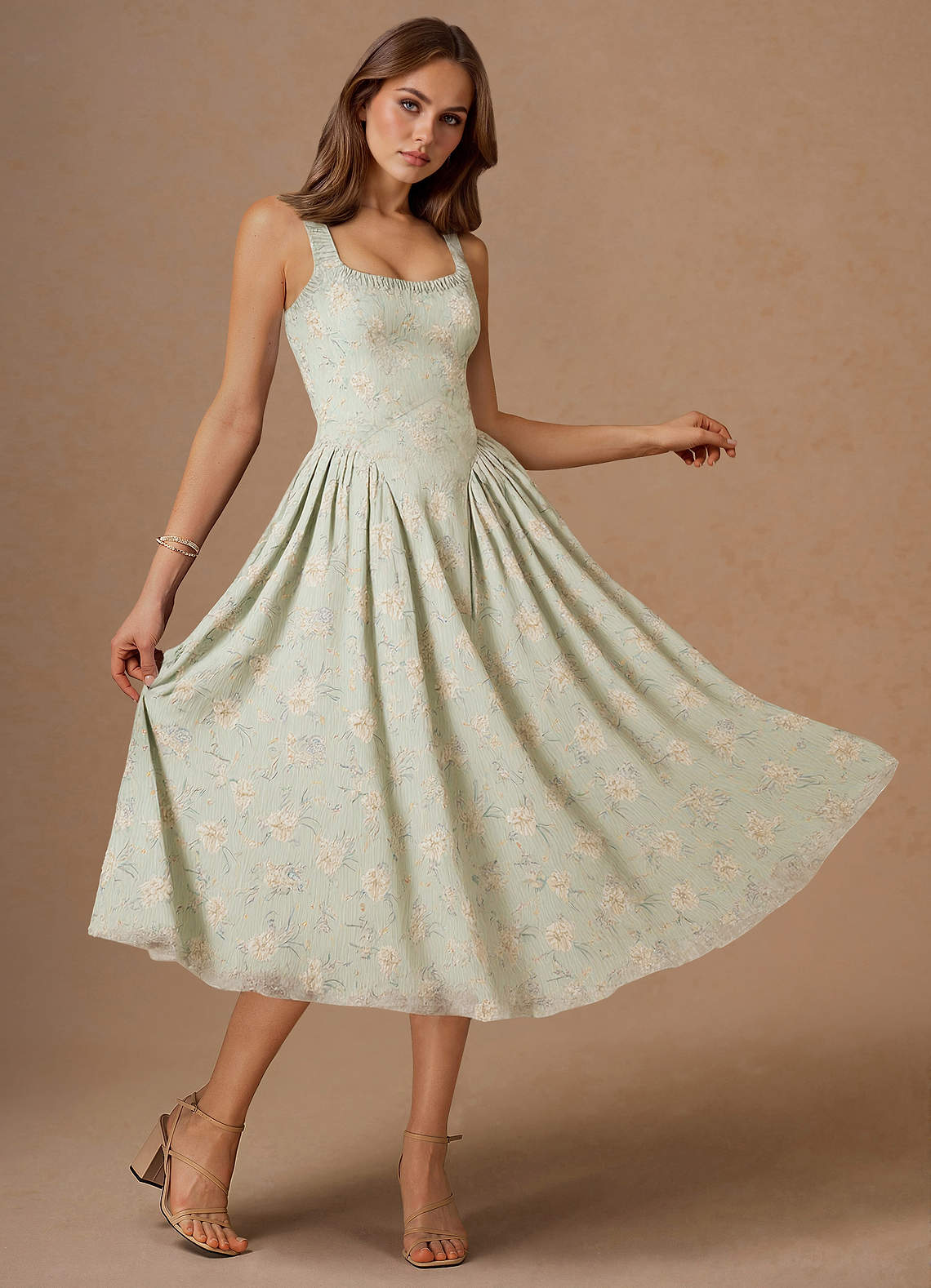 Elira Mint Multi Midi Dress image1