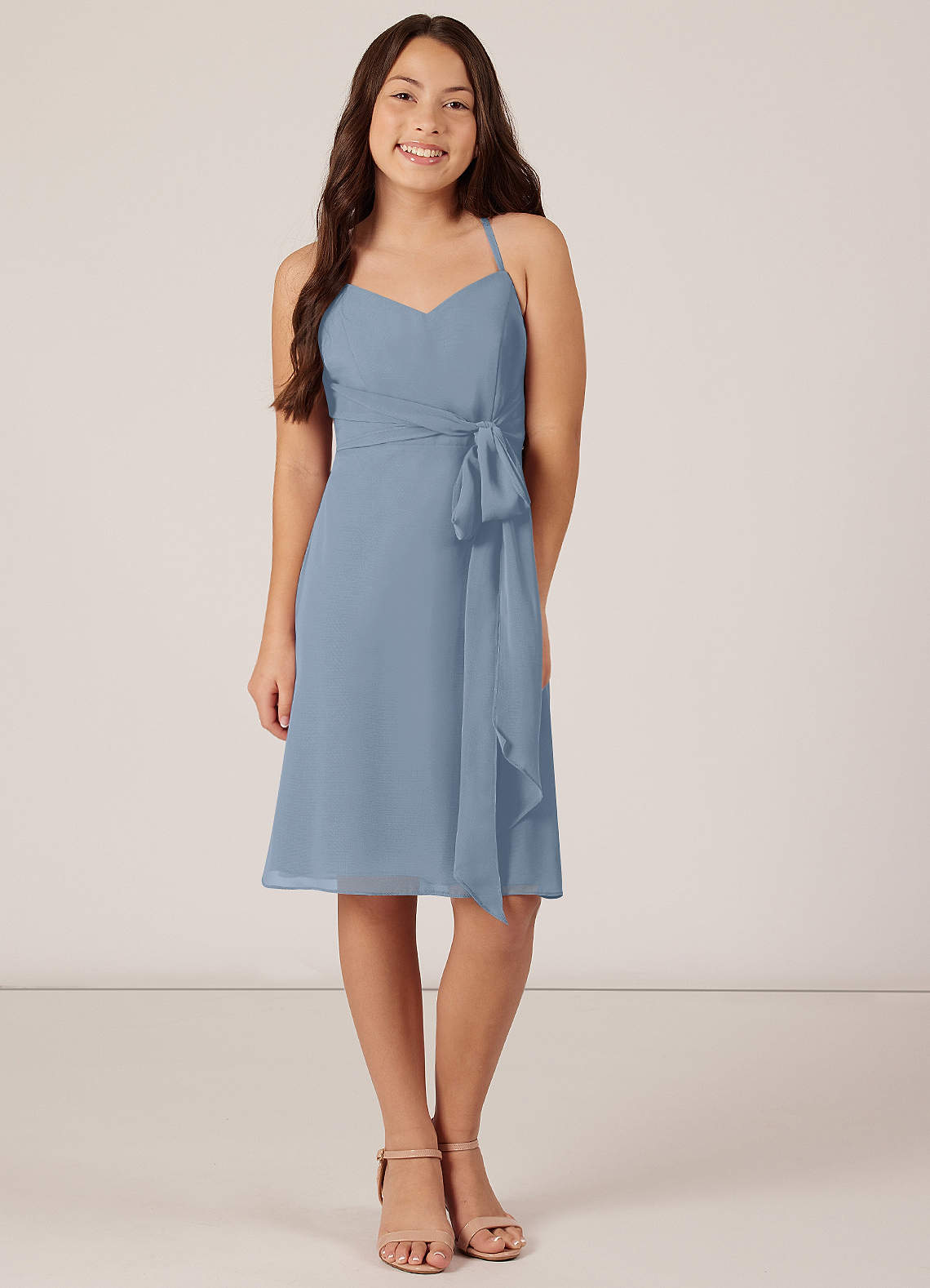 Azazie Doll Junior Bridesmaid Dress in Dusty Blue | Azazie