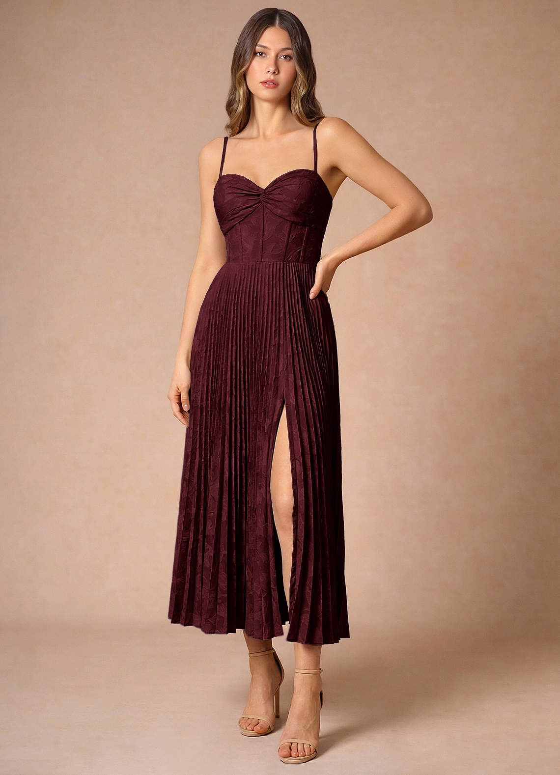 Akiko Wine Maxi Dress image2