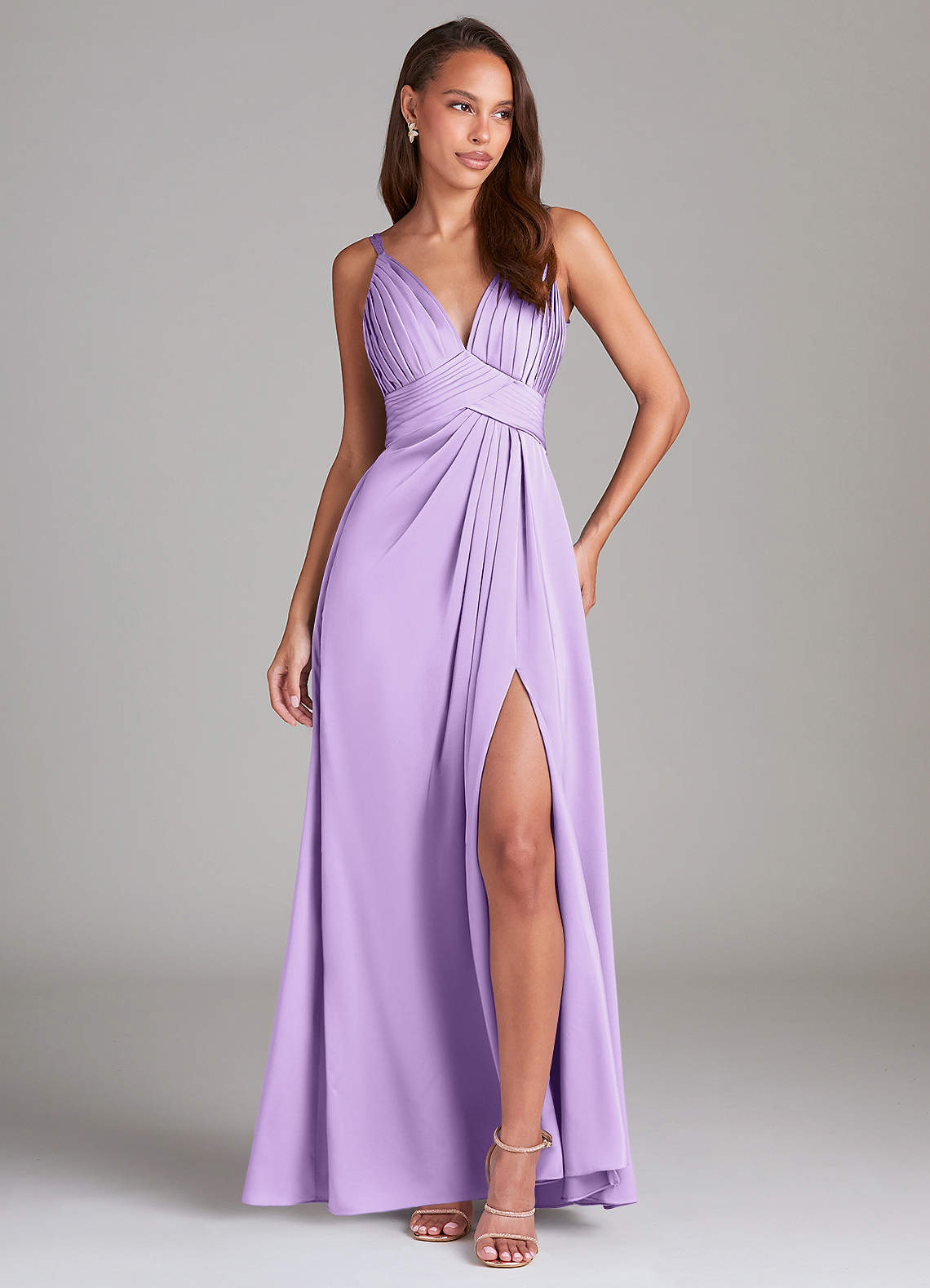 purple high low bridesmaid dresses Stylish Grape A-line Halter Chiffon High Low Bridesmaid Dress main image 1
