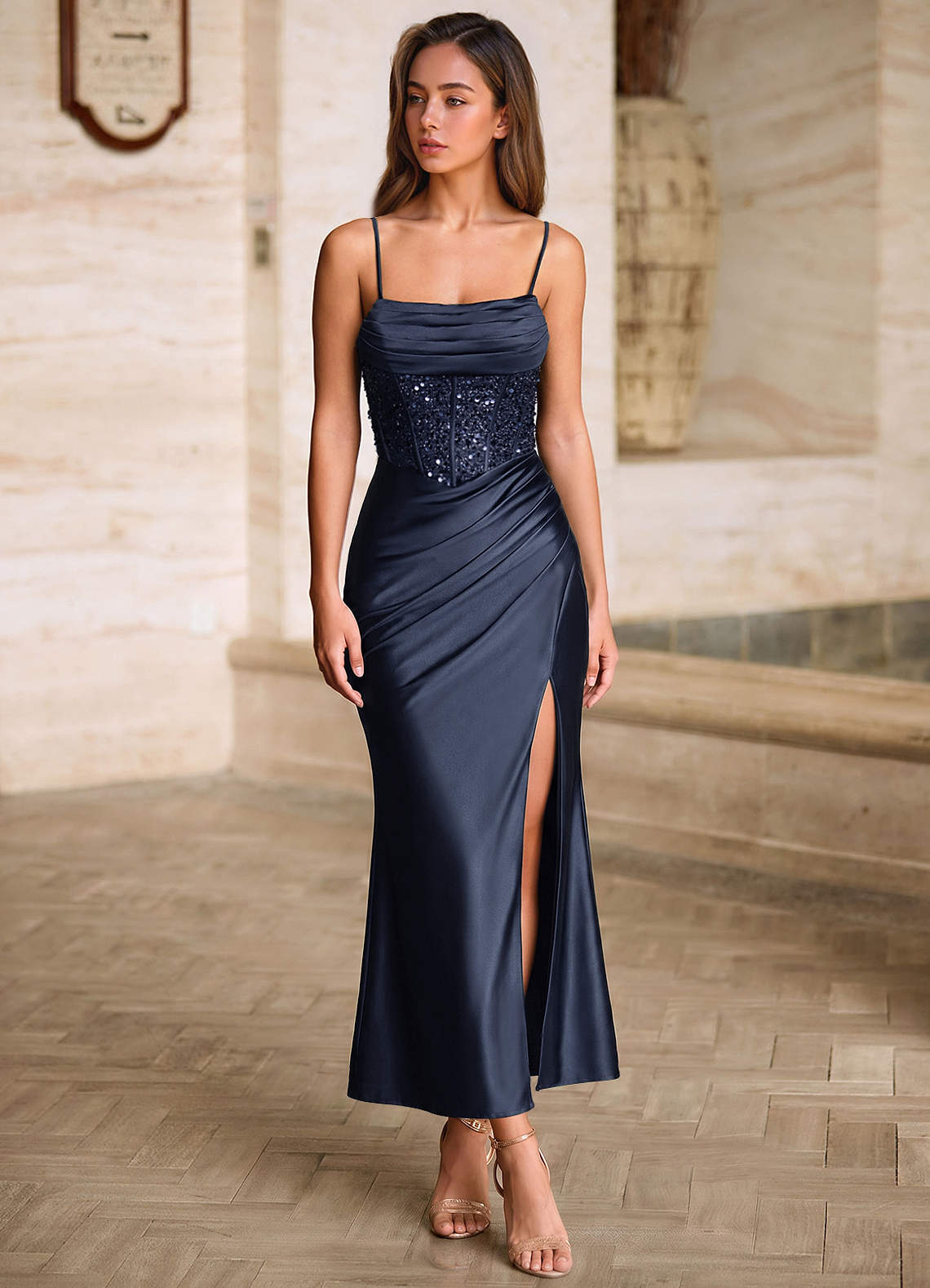 navy blue dress wedding guest Elegant Navy Blue Dresses For Wedding Guests