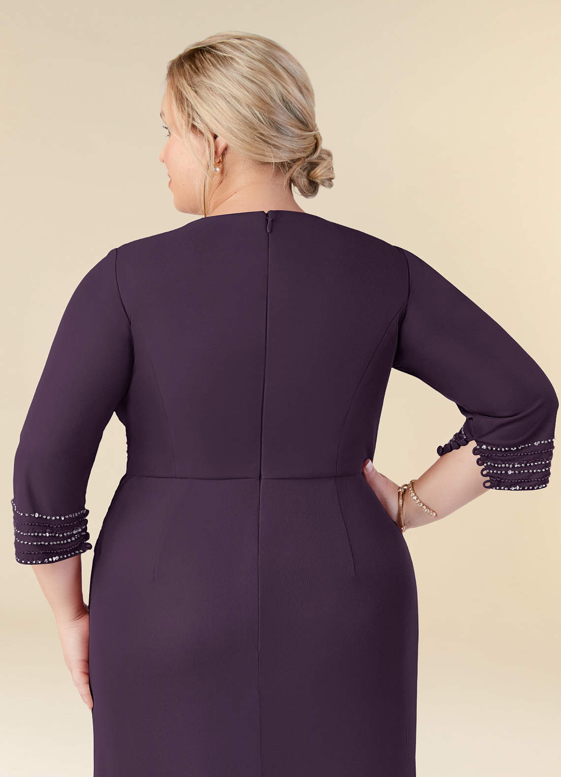 purple plus size sheath dress Plus Size Cecilia Bodycon Dress- Lavender 1X / Lavender at Curvy Sense