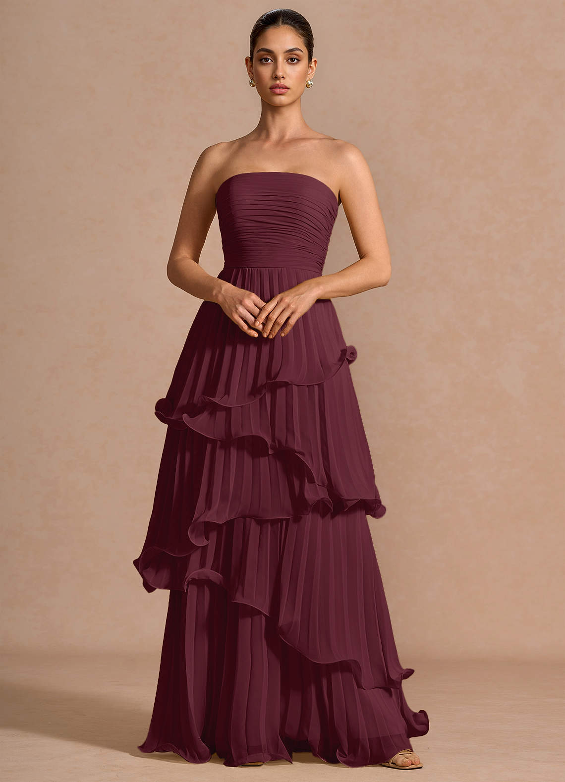 Hartley Wine Maxi Dress | Azazie