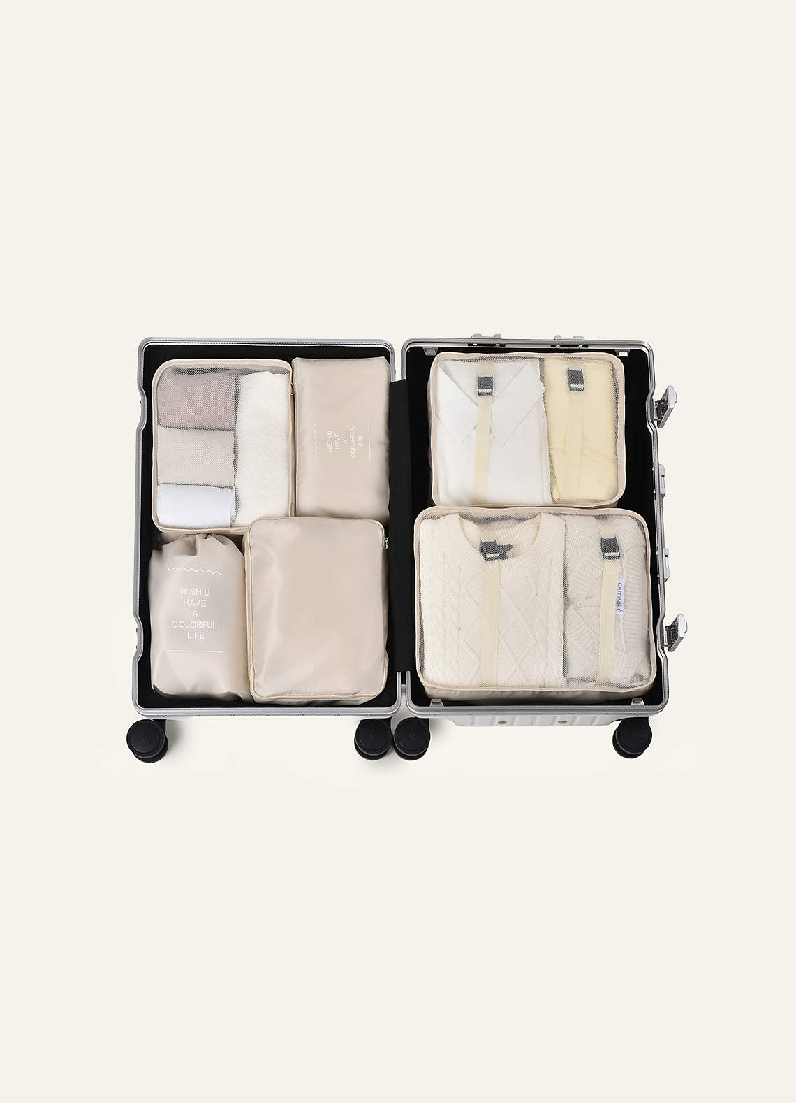 front 7-Piece Travel Packing Organizer Set