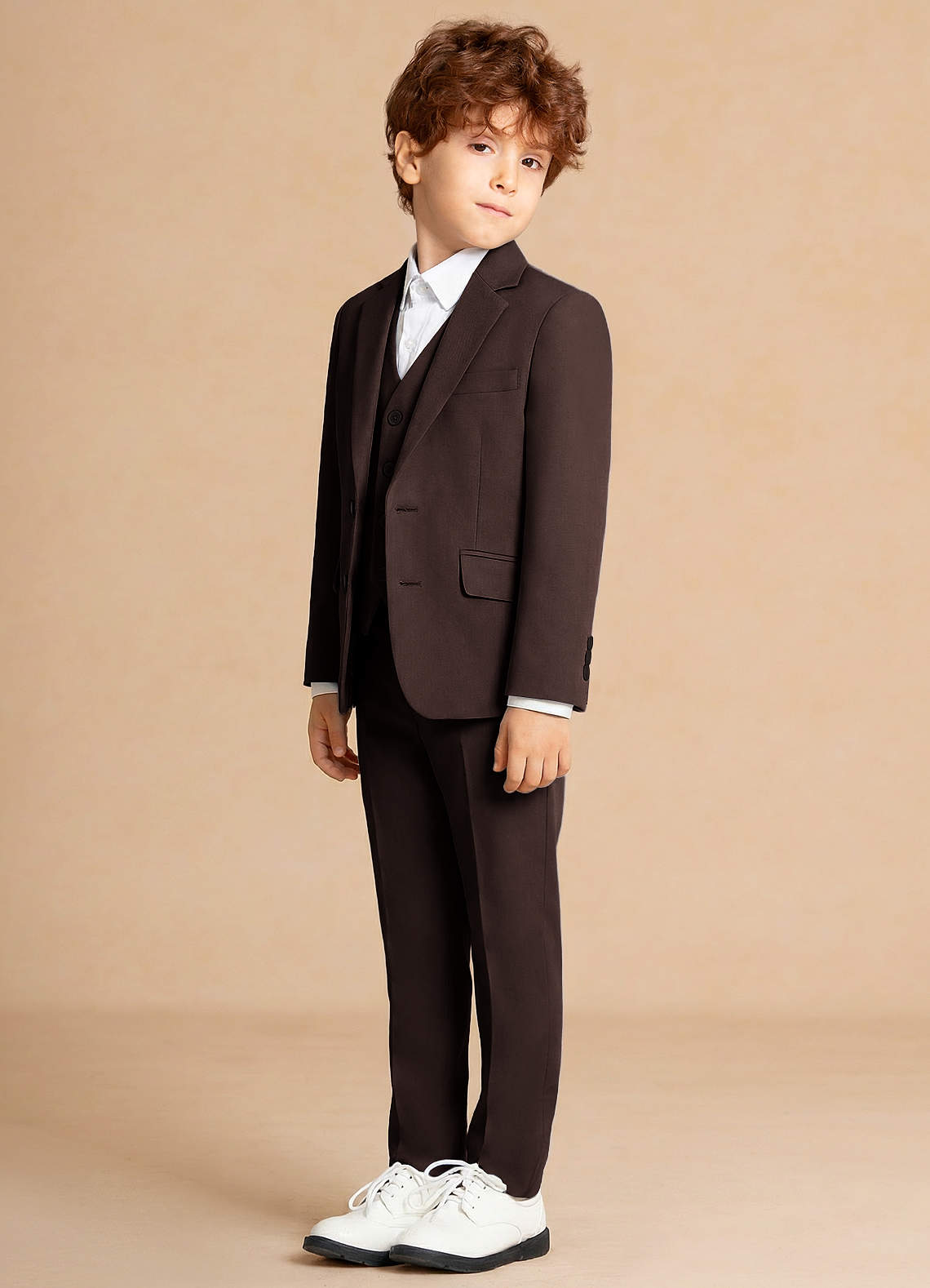 front Finn Ganache Boy 3-Piece Suit
