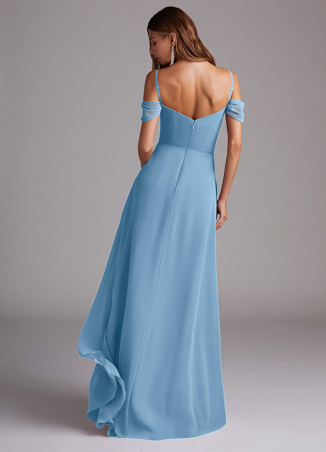 ice blue junior bridesmaid dresses Gorgeous Halter Chiffon Junior Bridesmaid Dress