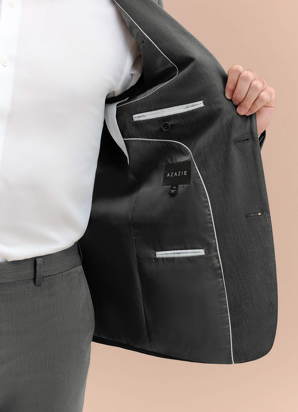 front William Charcoal Comfort Blend  Suit Jacket