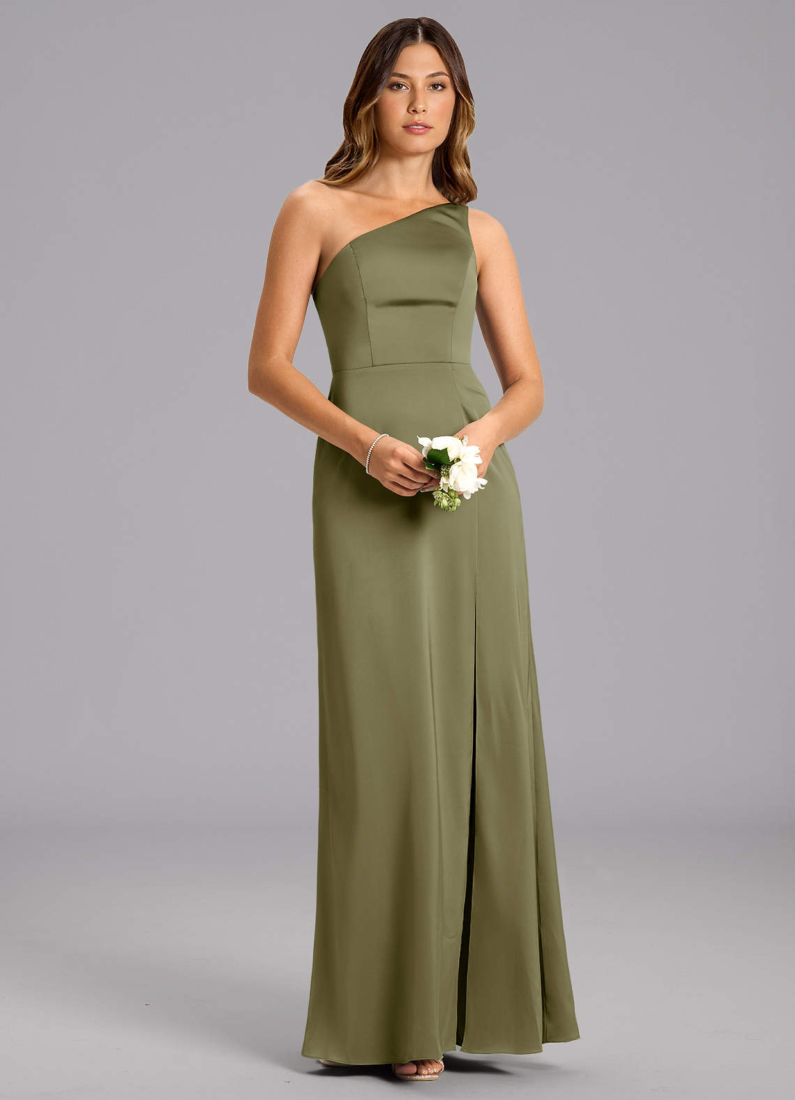 pistachio satin dress Pistachio Bridesmaid Dress Matte Satin Size Large