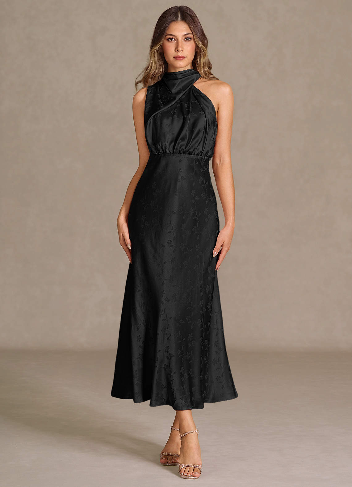 Lumi Black Floral Maxi Dress image1