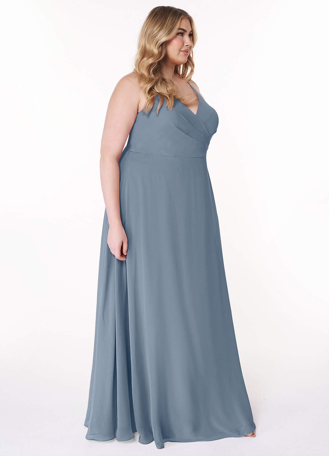 white christmas dresses Wholesale Ivory Chiffon Open Back Plus Size Maxi Dress-Plus Size main image 0