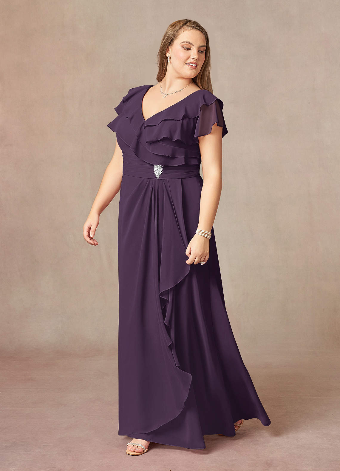 Bridal Gowns Purple Gowns For Principal Sponsors Mother Plus Size