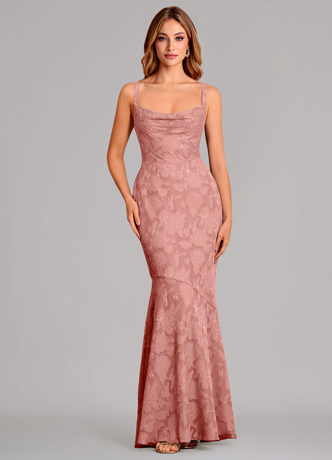 pink lace long prom dress Sheath Pink Satin Prom Dresses 2025 with Slit, Lace Bodice & Off the S –  Viniodress