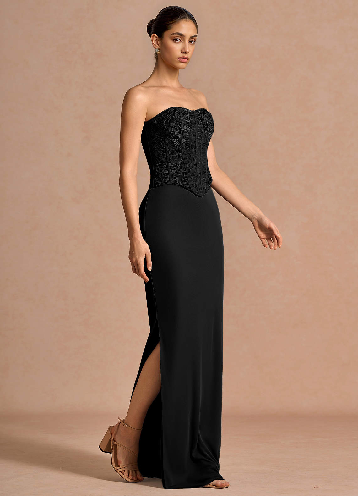 black mesh two piece dress Black Two-Piece Mesh Dress Set