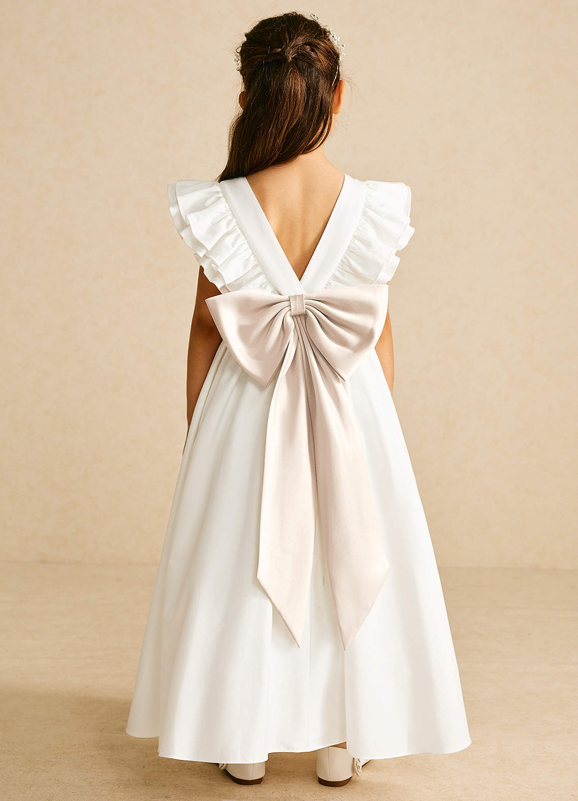 white cotton flower girl dresses White Flower Girl Dresses