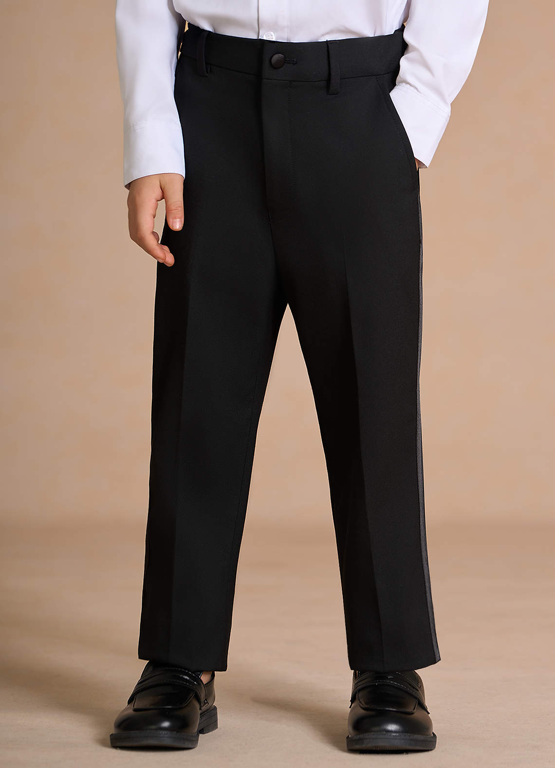 front Michael Black Boys Peak Lapel Tuxedos