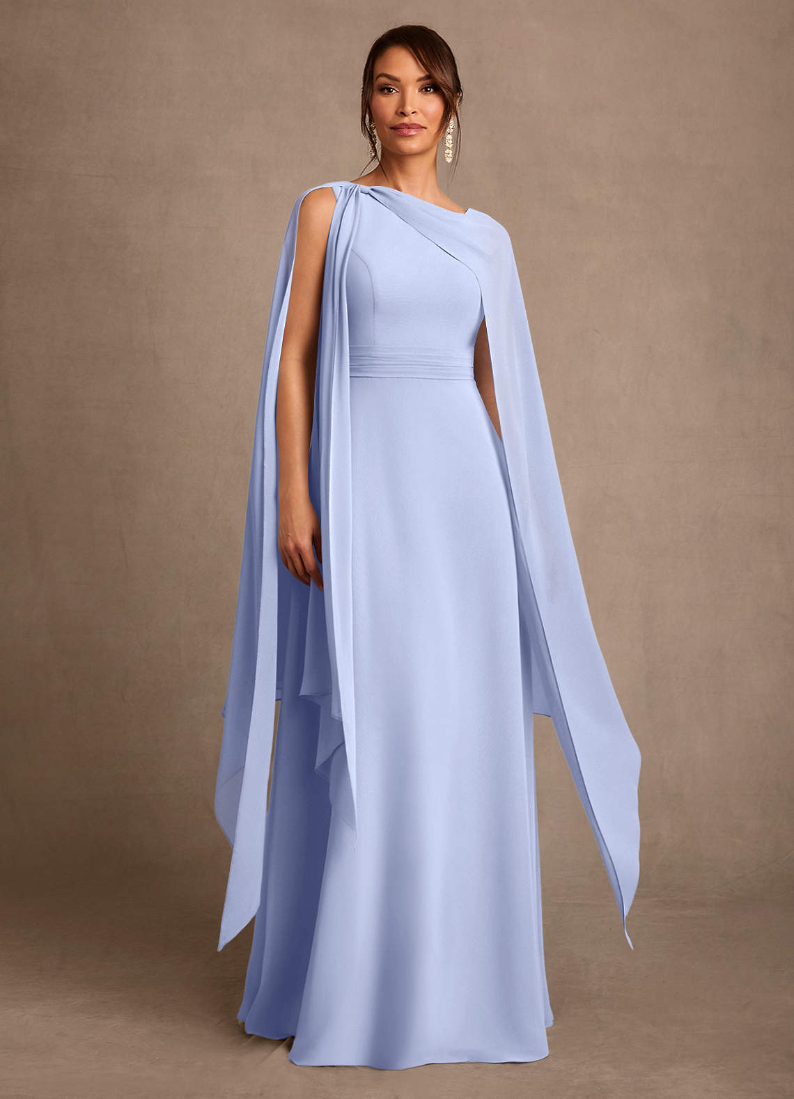 ice blue mother of bride dress Azazie Liddie A-Line Pleated Chiffon Carolina – A & Perfect for any mother adult sale Girl Dress:3T