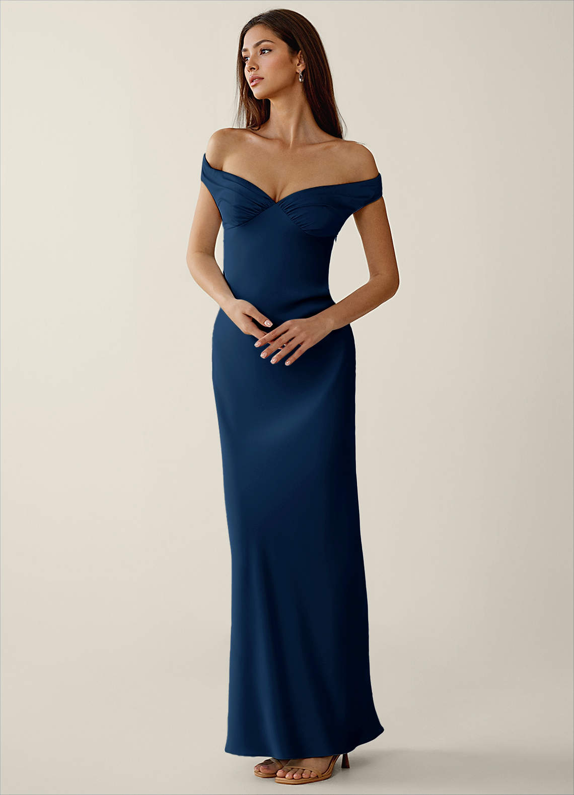 navy blue 3 4 sleeve dress Ever-Pretty 3/4 Sleeve A-Line Sequin Round Neck Midi Dress for Summer Formal Wedding Guest Dress