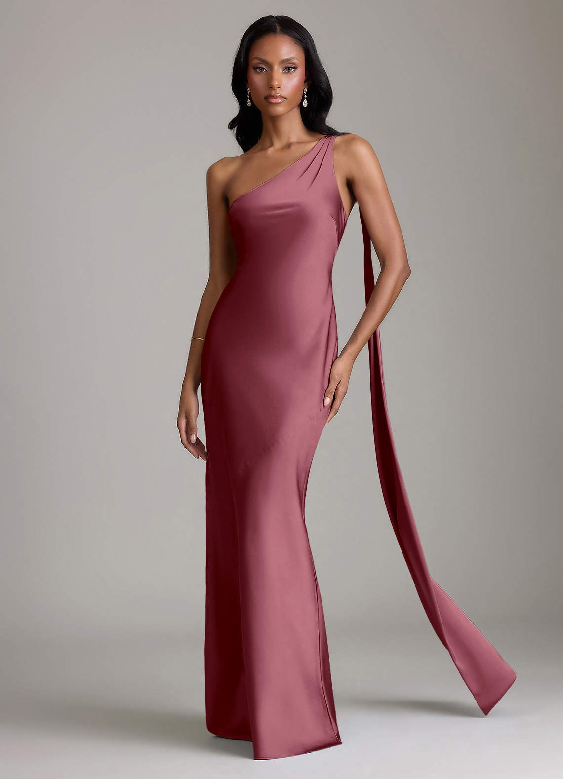 desert rose satin bridesmaid dresses Desert Rose Bridesmaid Dress Shiny Satin Size Small