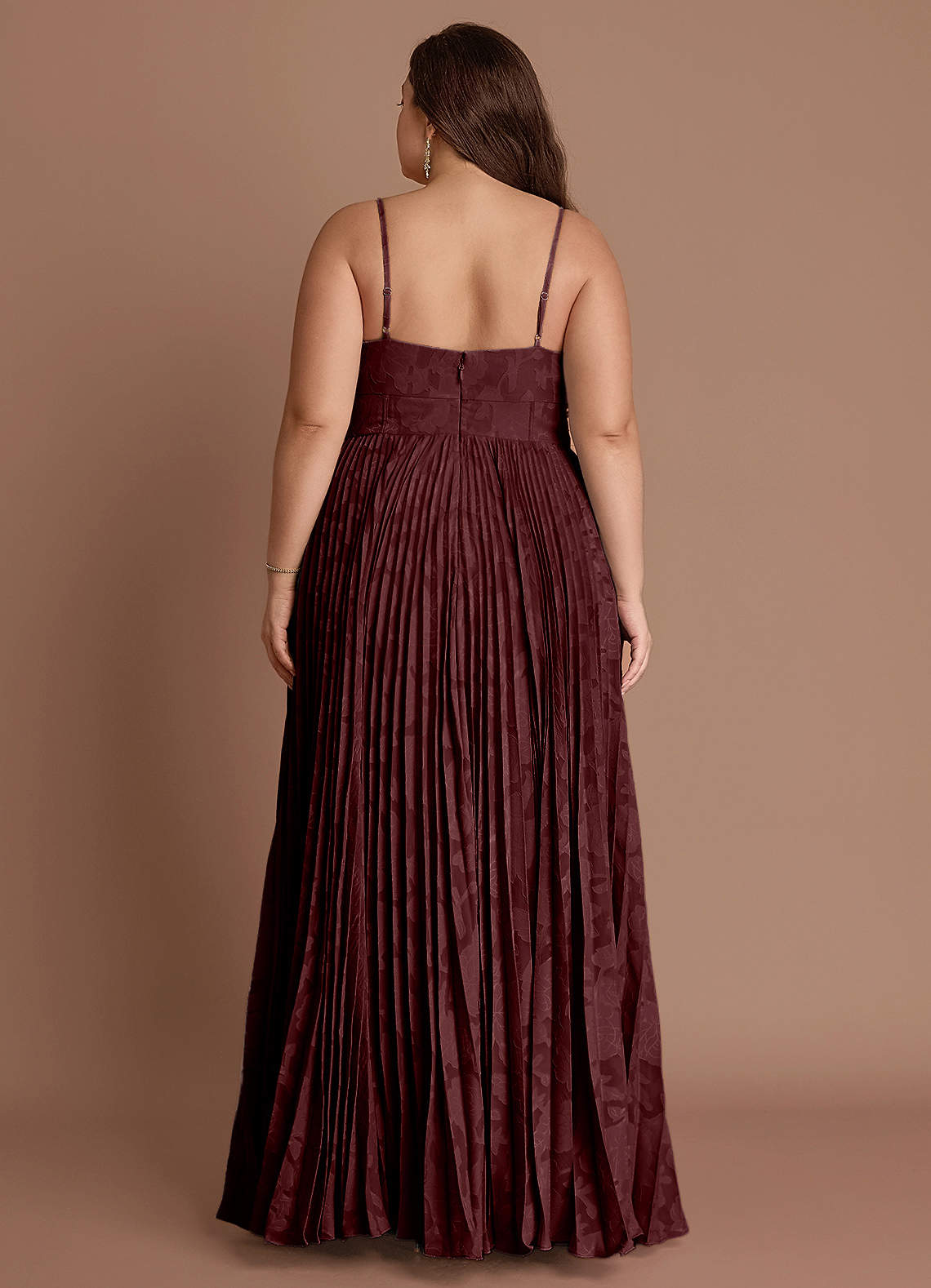 Akiko Wine Pleated Maxi Dress image6