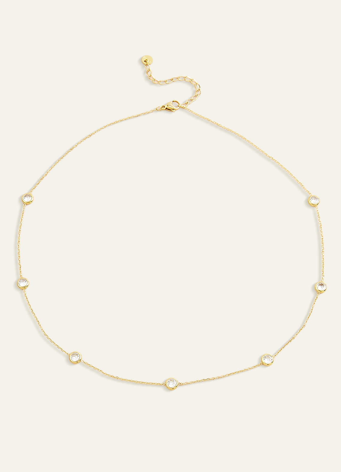 front Bezel Rhinestone Necklace