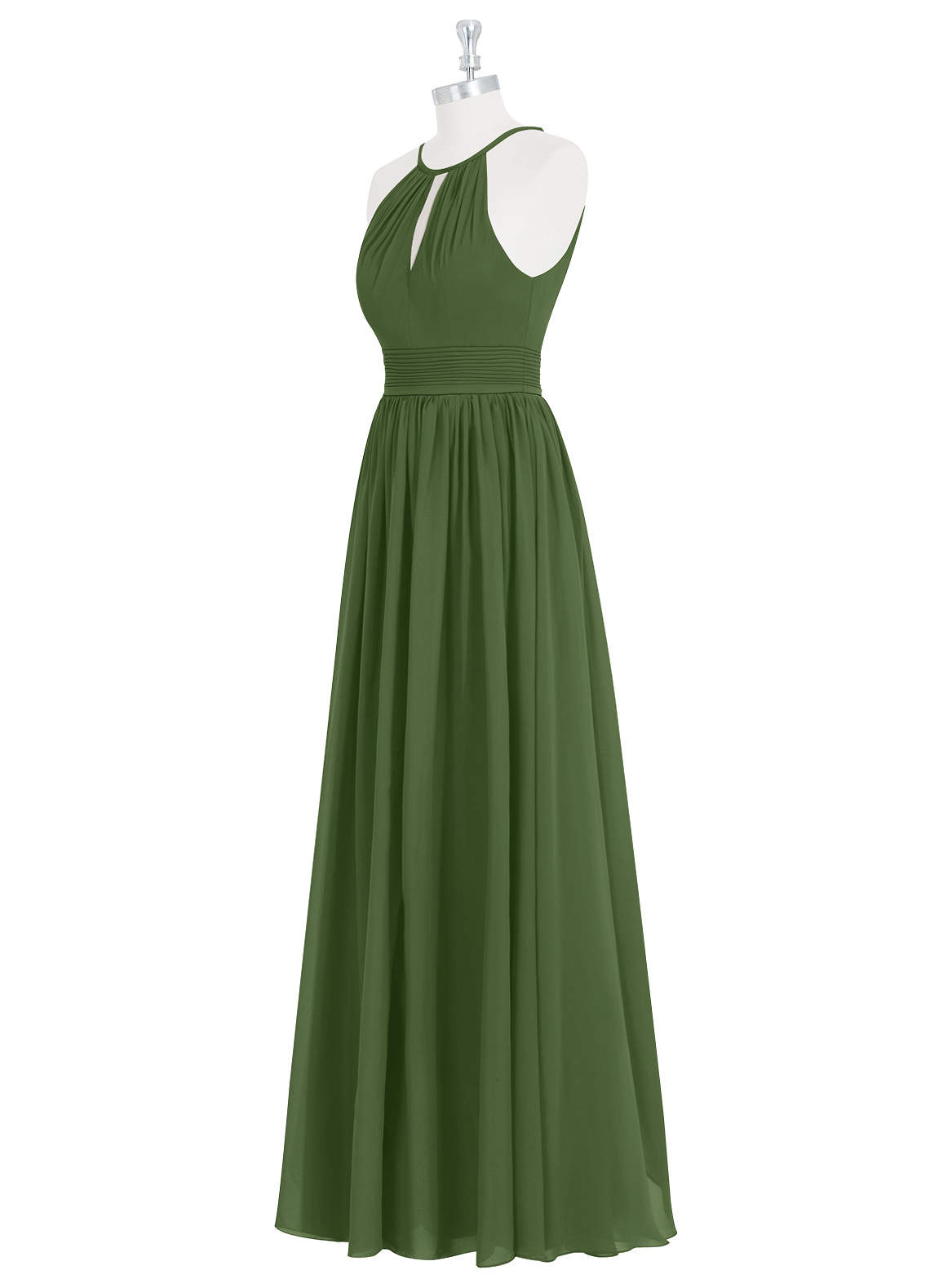 Azazie Cherish Olive Chiffon Bridesmaid Dresses | Azazie