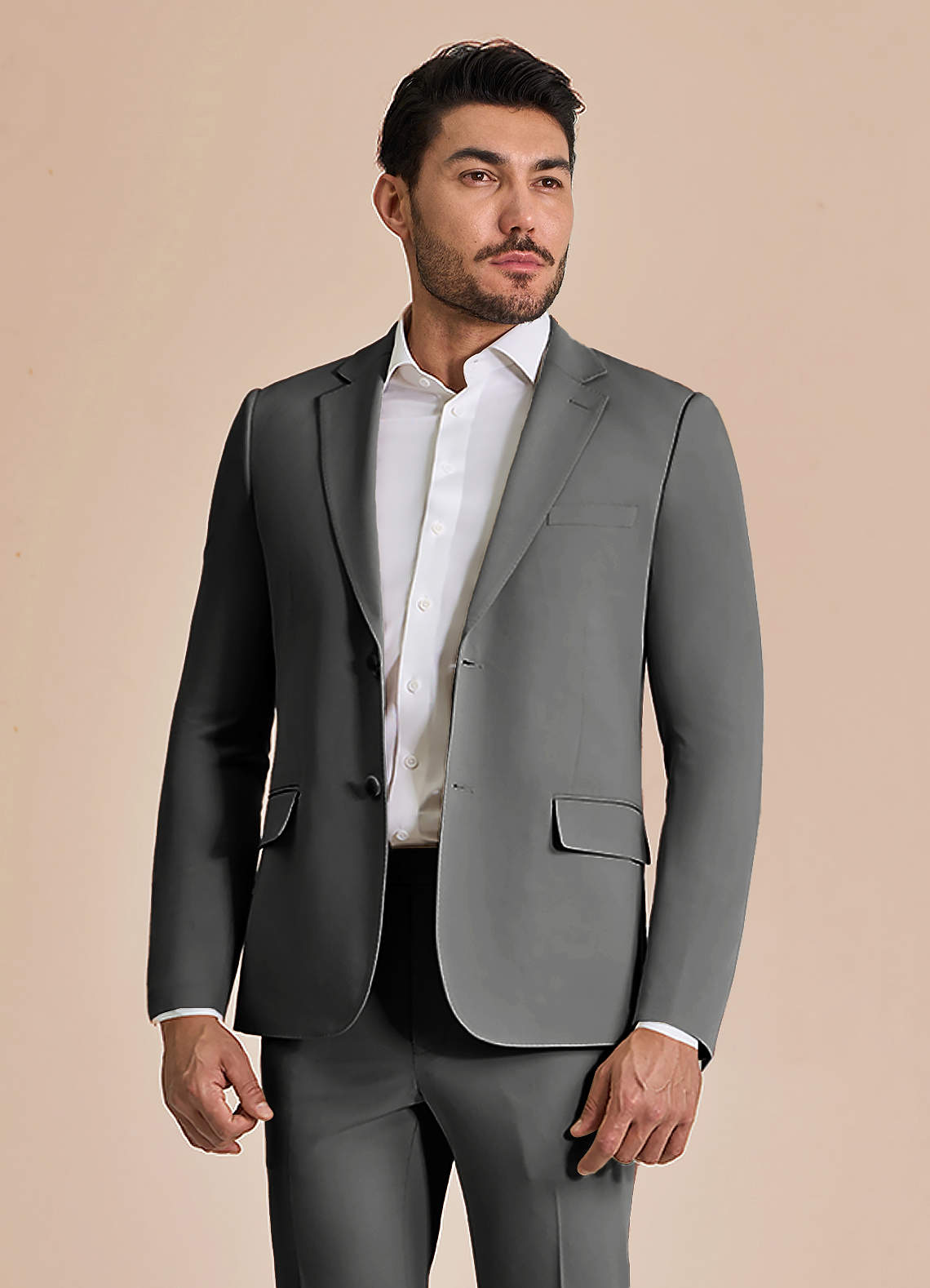 front William Charbon veste de costume