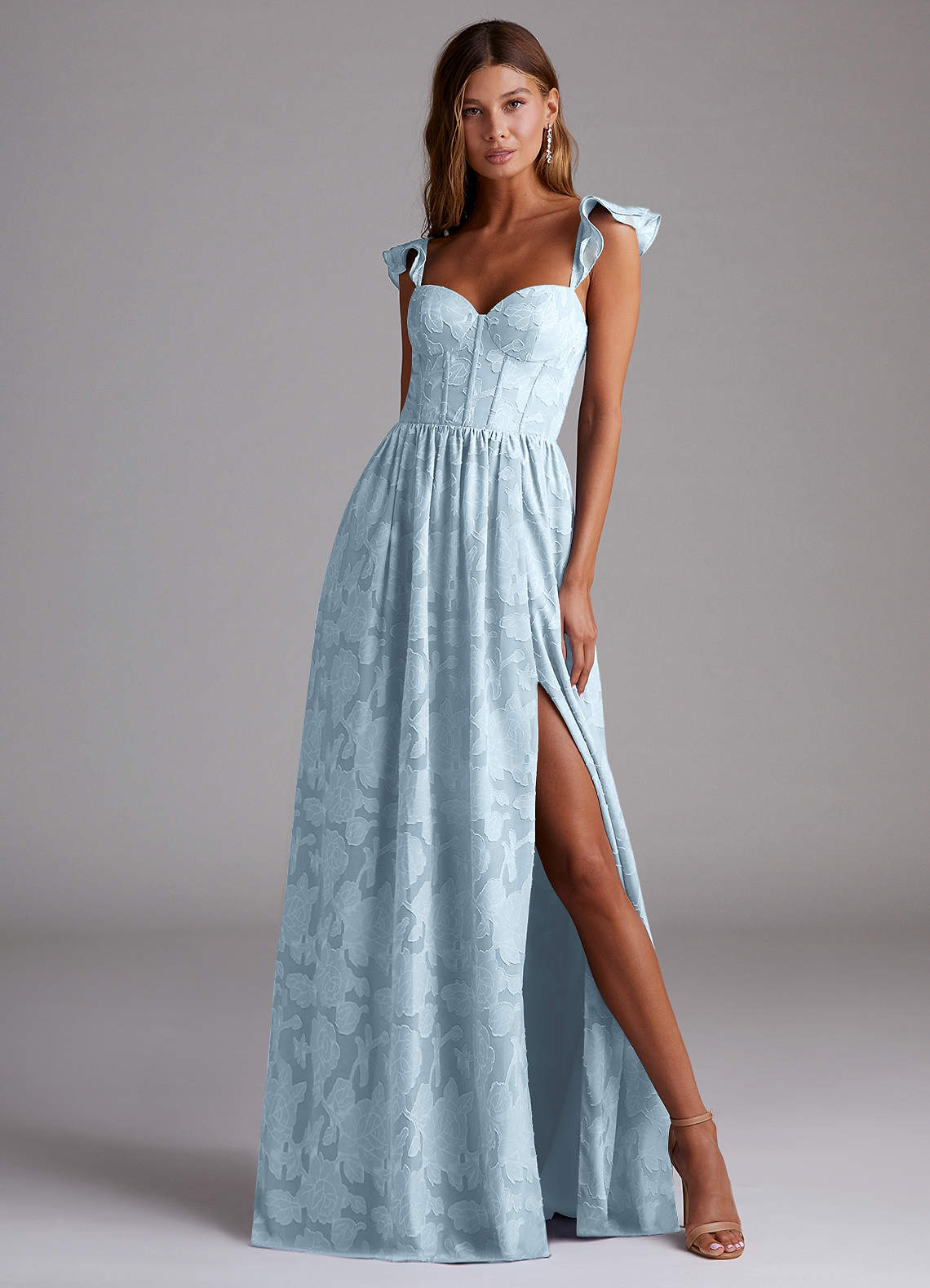 knee length dresses for ladies Ginny Maxi Dress in Light Blue | OMNES | Ethical & Affordable Clothing