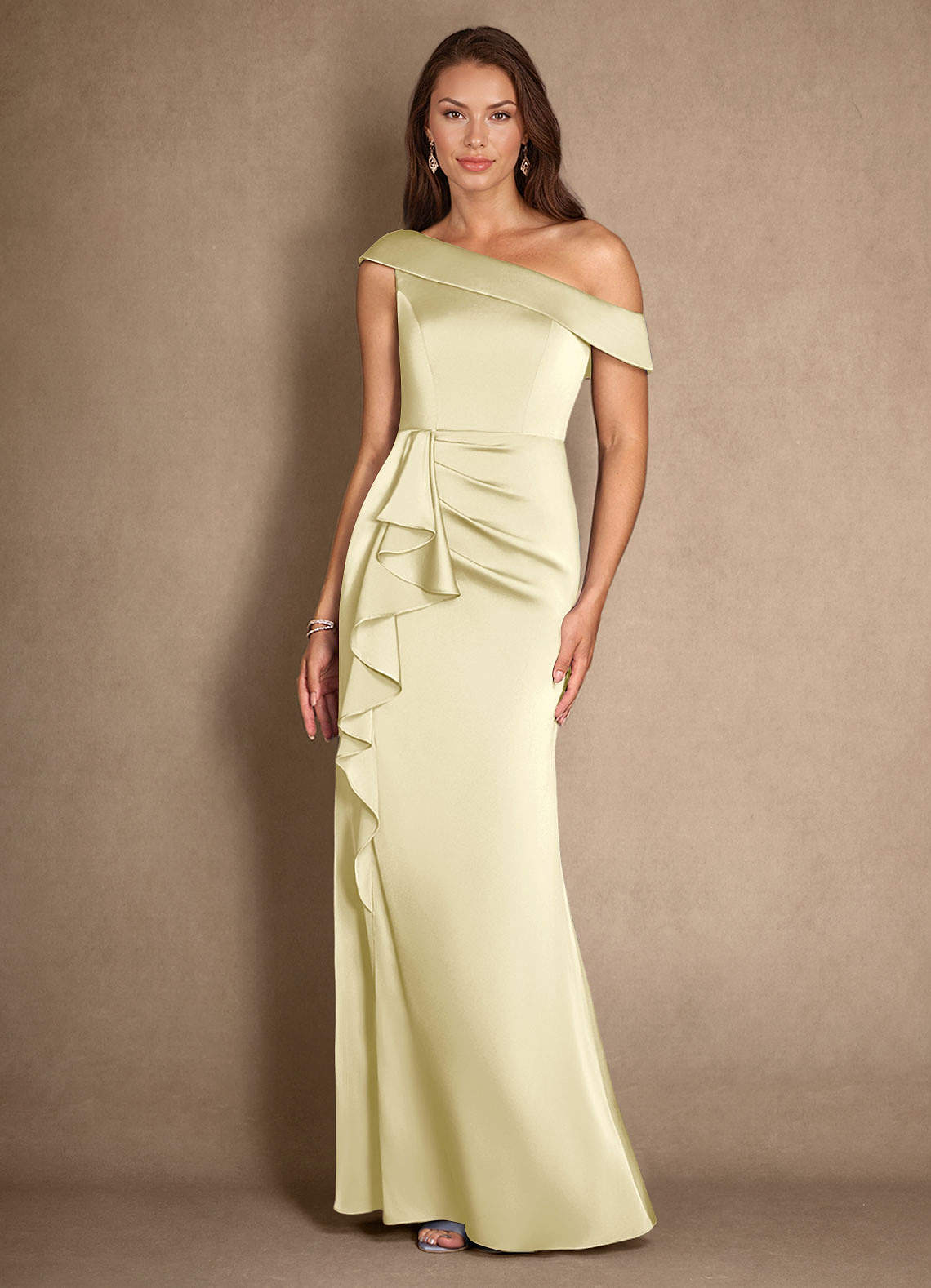 lemon a line dress Azazie Leonia