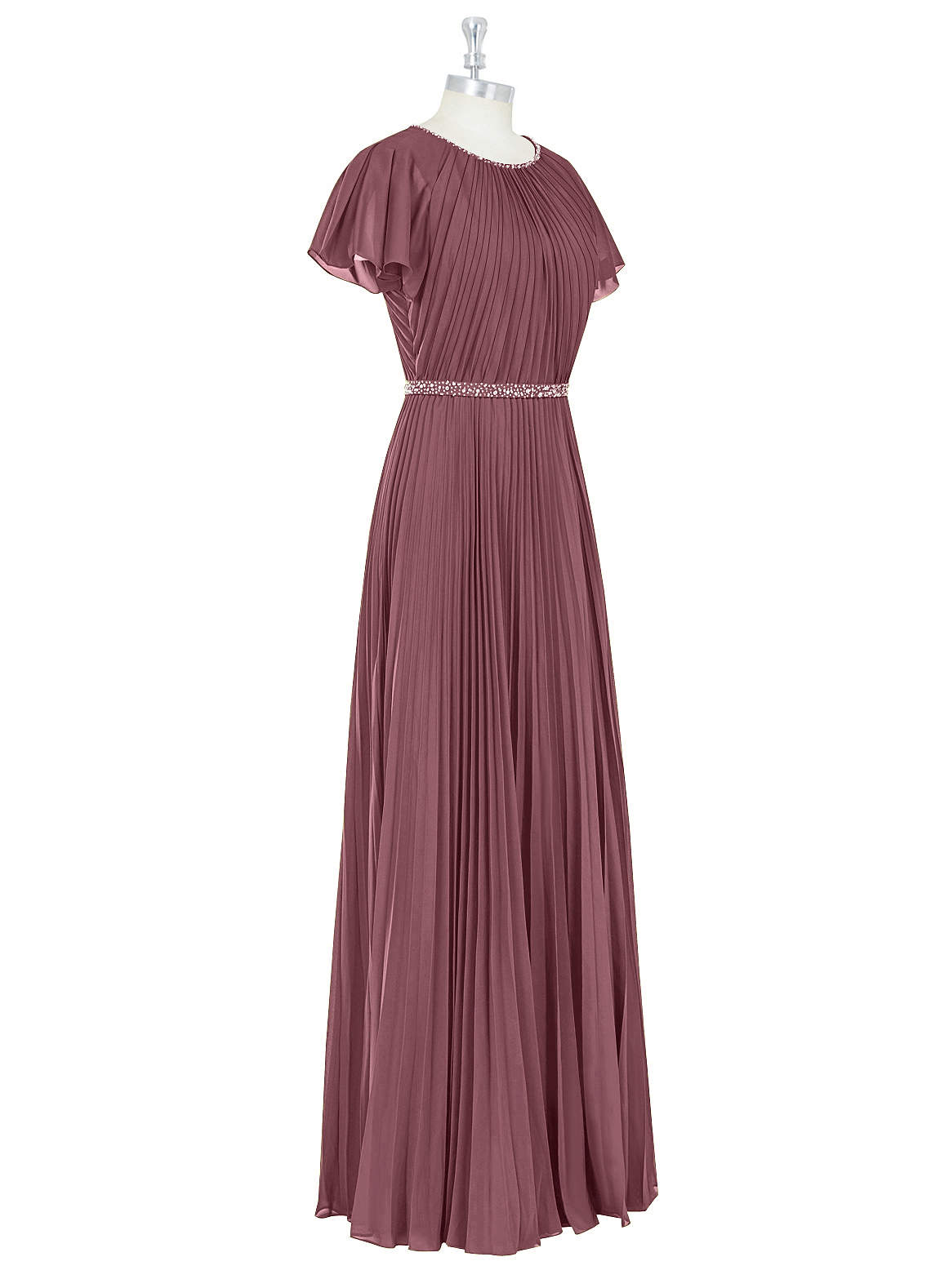 Azazie Kara Final Sale A-Line Pleated Chiffon Floor-Length Dress image8