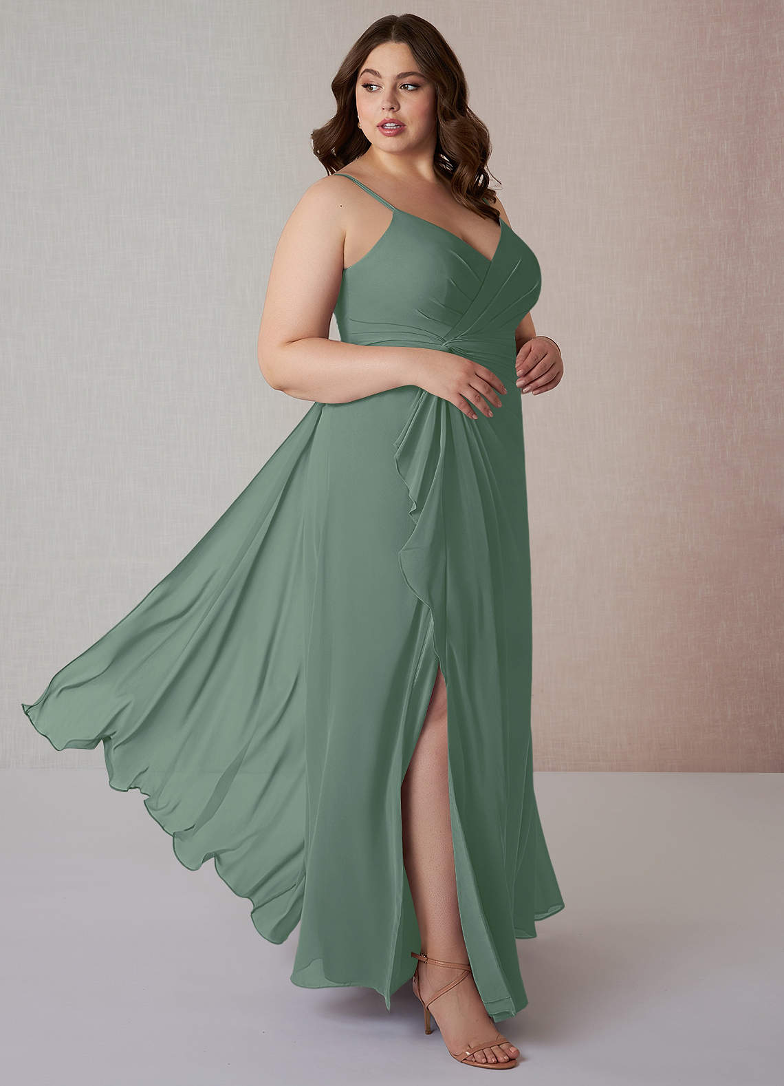 club london dresses Parina Powder Blue Strappy Volume-Hem Midi Dress – Club L London main image 1