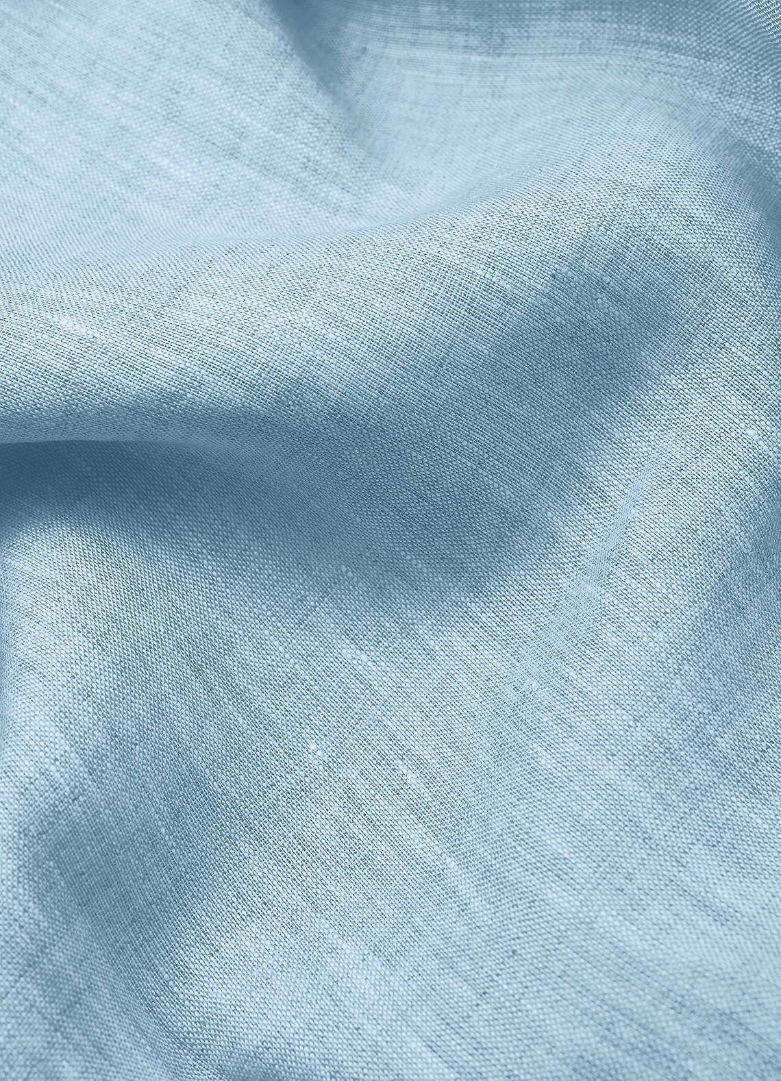 front Elliot Sky Blue 100% Linen Dress Shirt