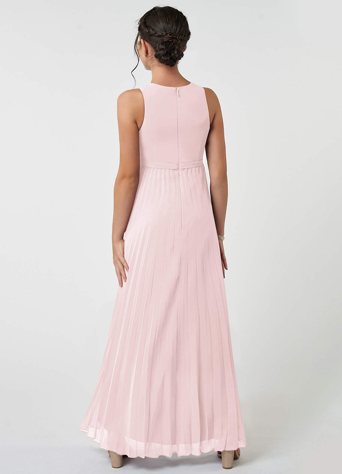 Azazie l Blush Pink authentic Maxi Dress