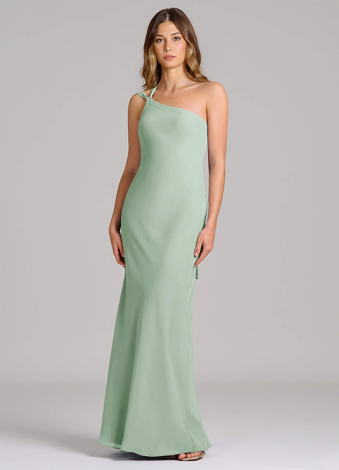 silk chiffon dress for sale Silk Chiffon Pleated Cactus Gown