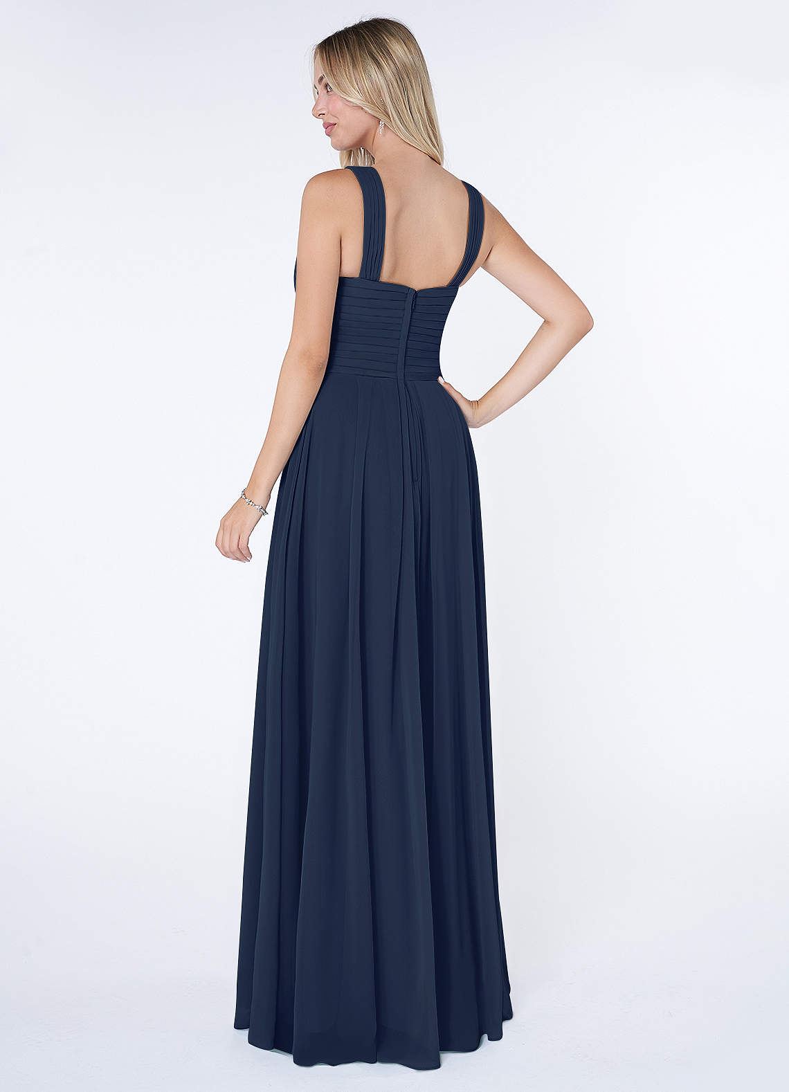 Dark Navy Azazie Kaleigh Bridesmaid Dresses | Azazie