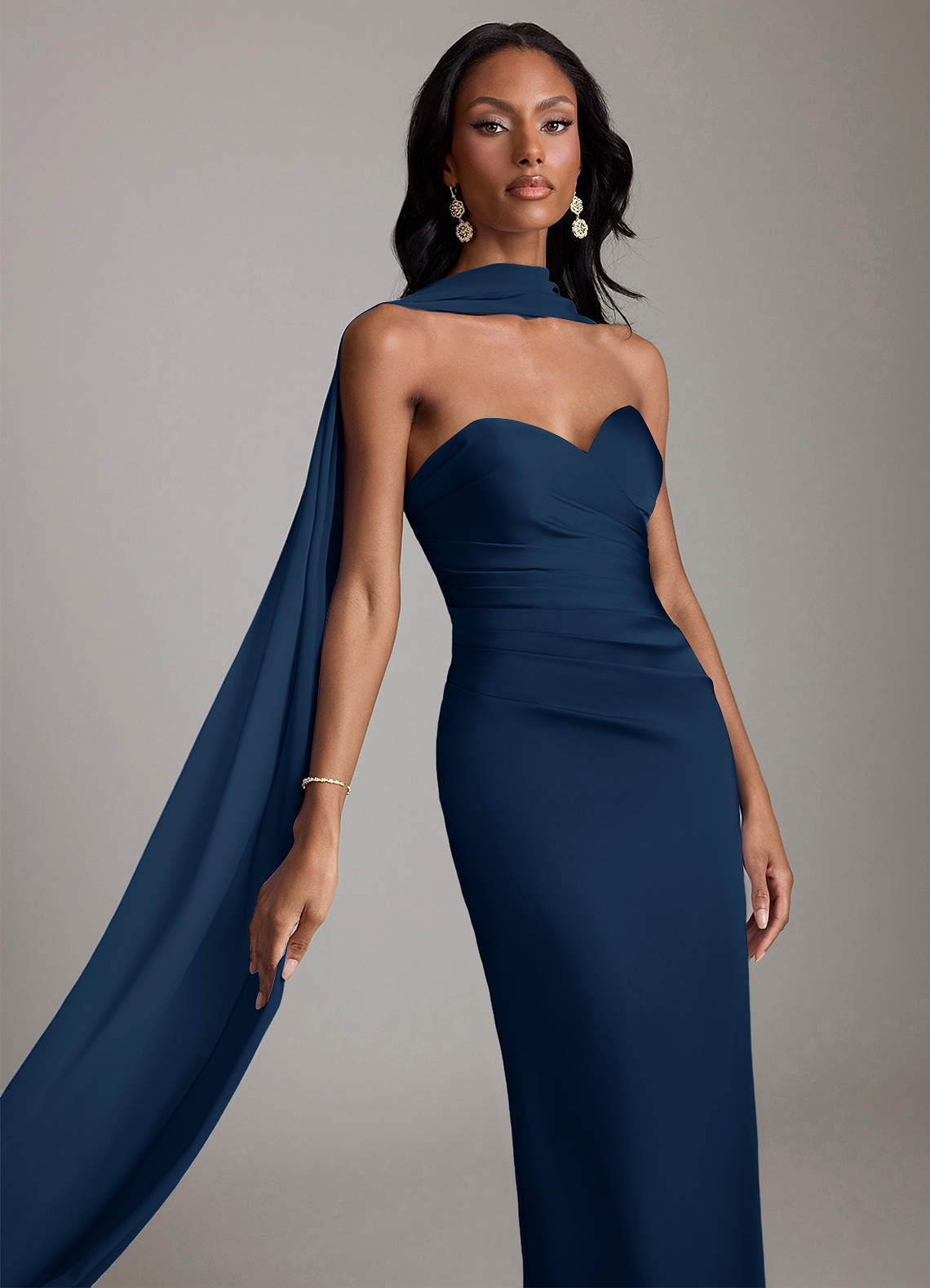 navy blue satin cocktail dress Navy Blue Silk Slip Midi Dress with Cowl Neckline and Open Back