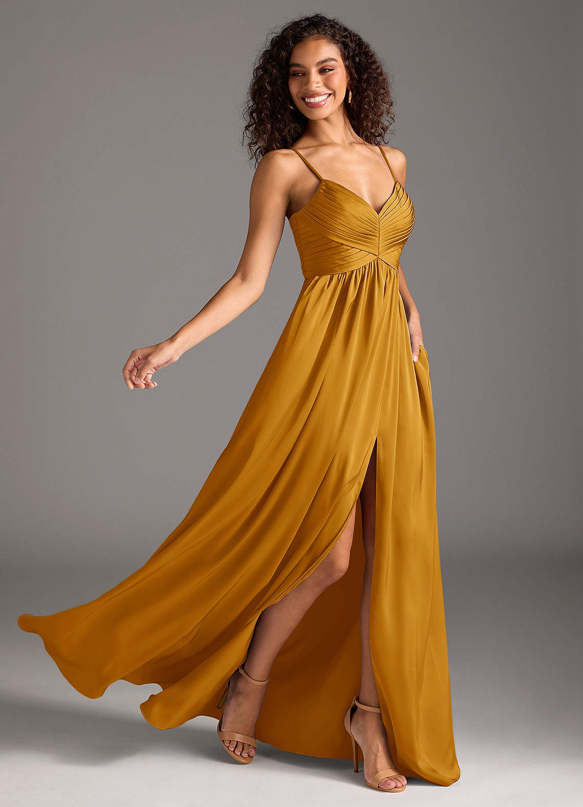yellow brown bridesmaid dresses Simple Yellow Tulle Long Prom Dress, Yellow Formal Bridesmaid Dresses US 6 / Custom Color