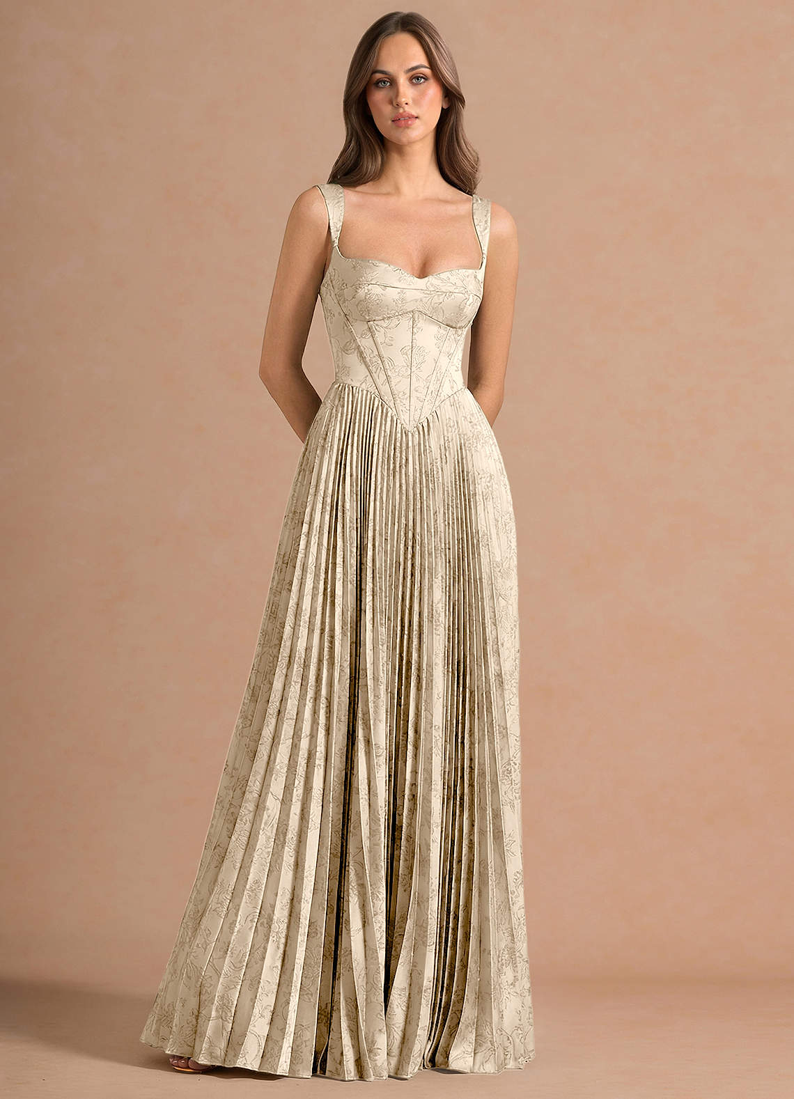 ivory color dresses Isonelle Maxi Dress My Actual Bust is:42