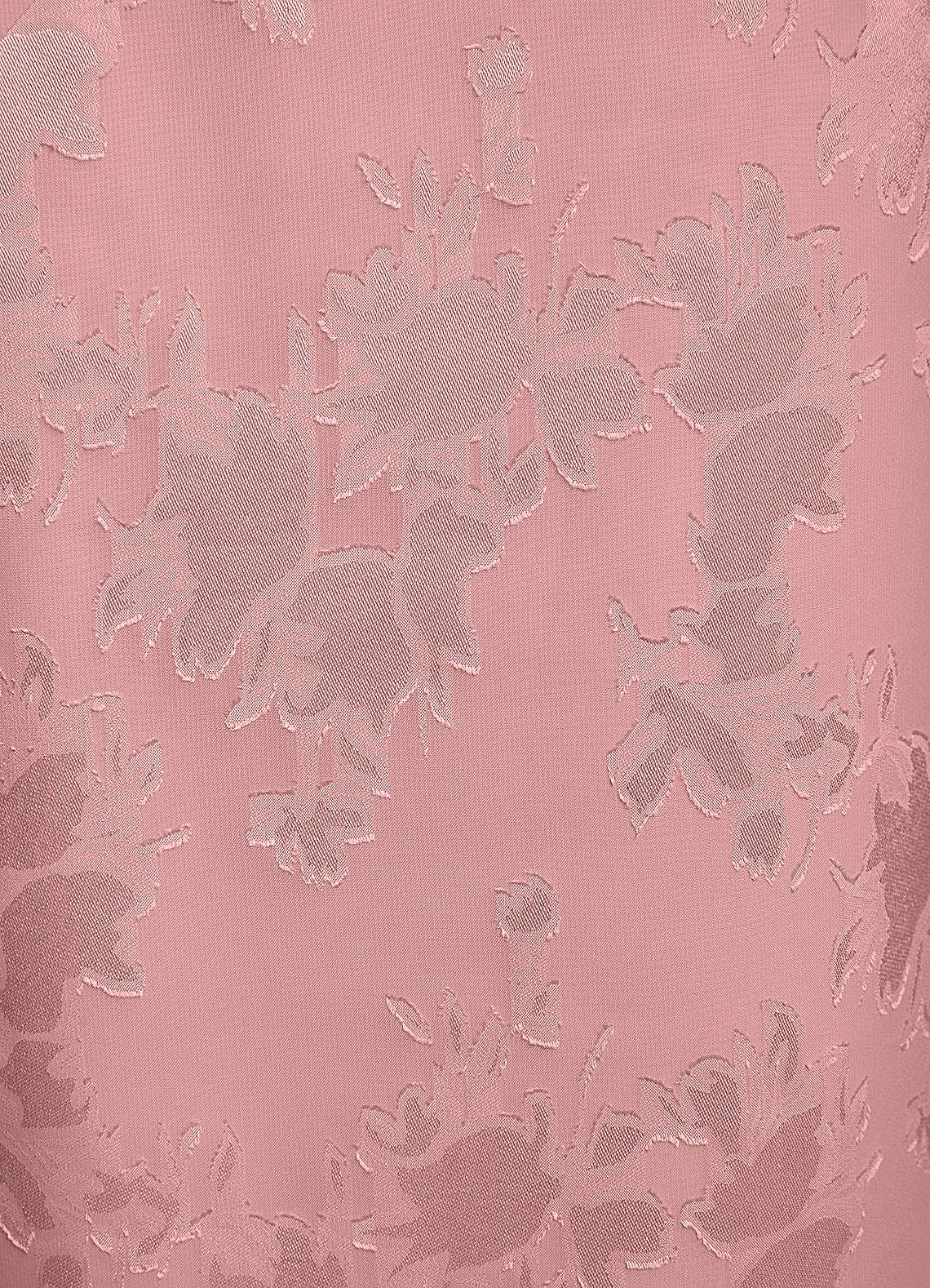 Azazie Dorina Final Sale Dusty Rose Sheath Pleated Floral Jacquard Dress image5