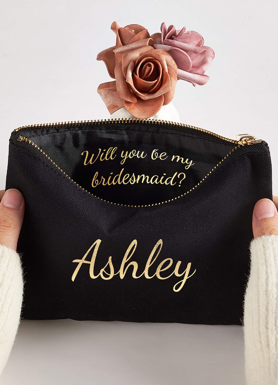 front Personalized Make Up Pouch