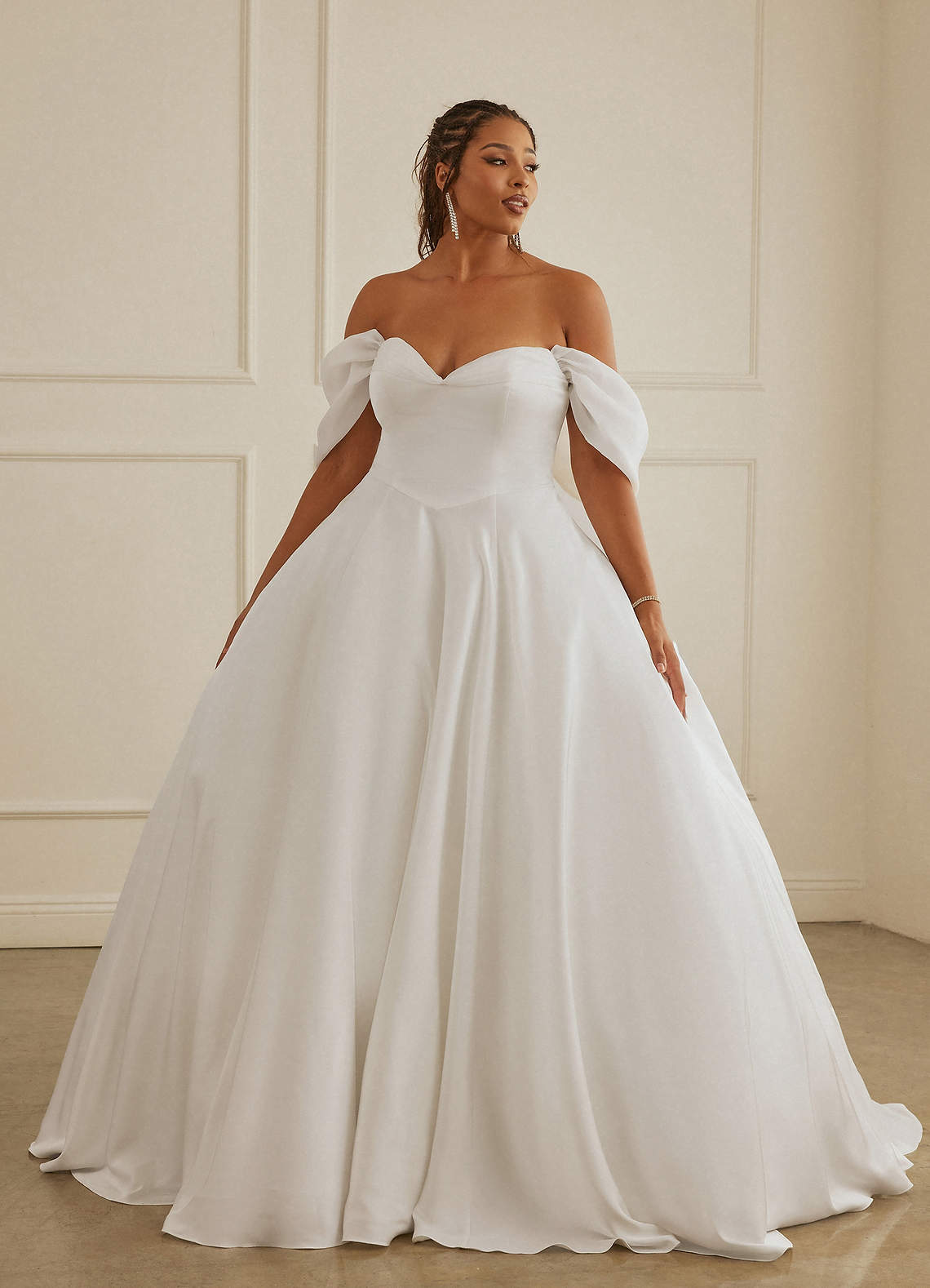 Christian Siriano Bridal for Azazie 2013 Wedding Dresses Drop Wasit Stretch Satin and Organza Ball Gown image7