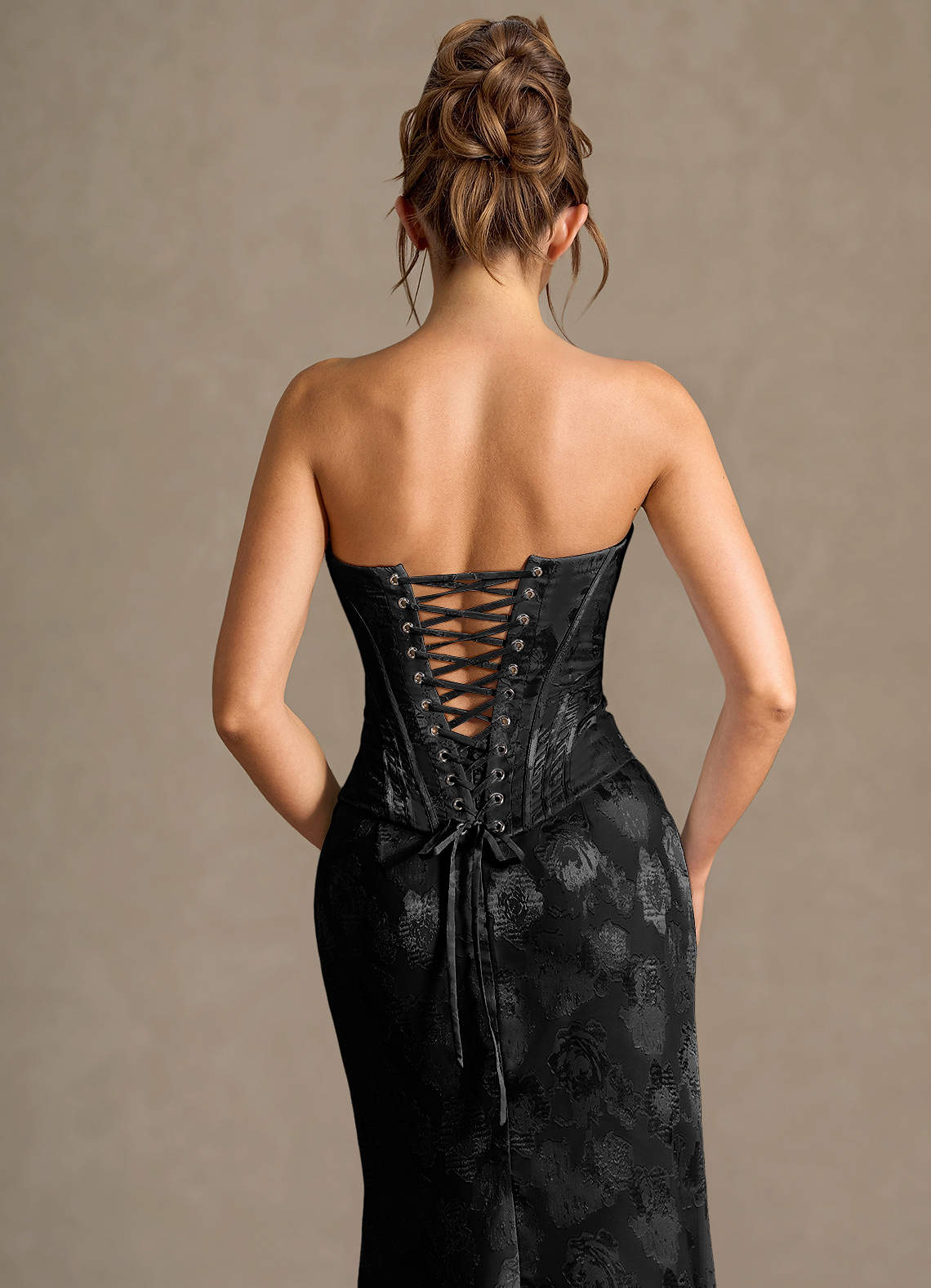 Alyssa Black Corset Two-Piece Dress | Azazie