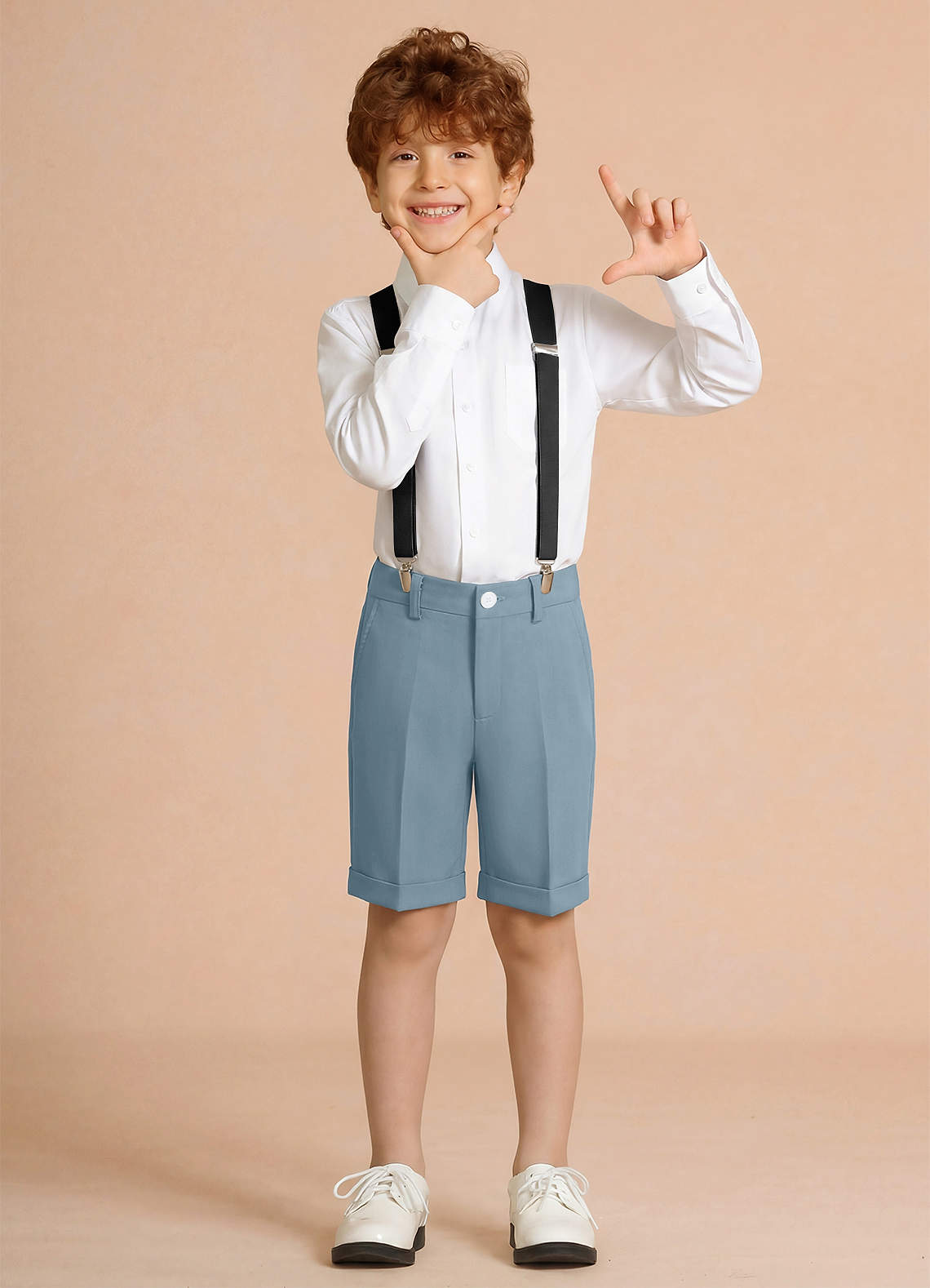 front Oliver 하늘색 보이 쇼츠