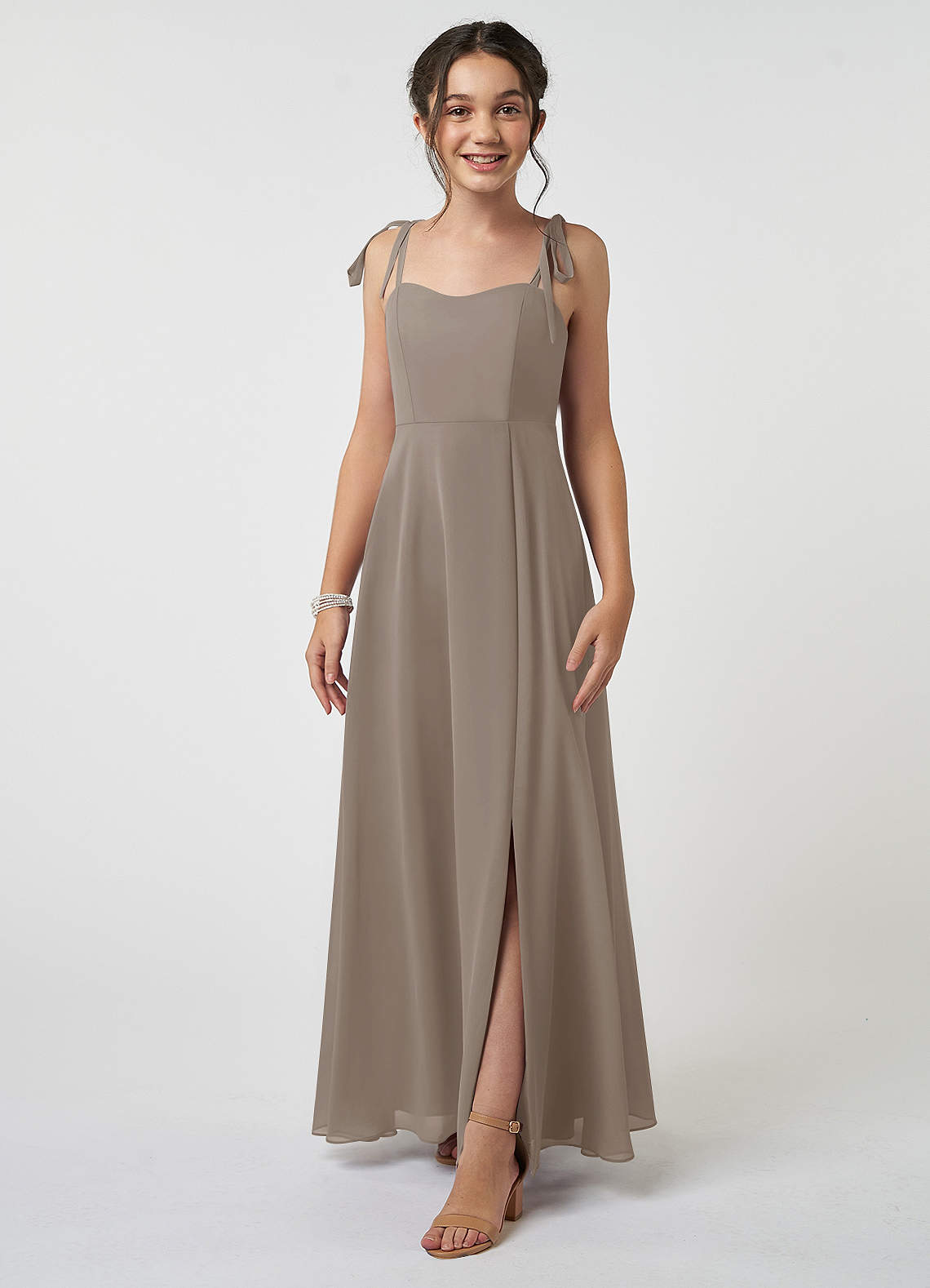 Taupe junior deals bridesmaid dress